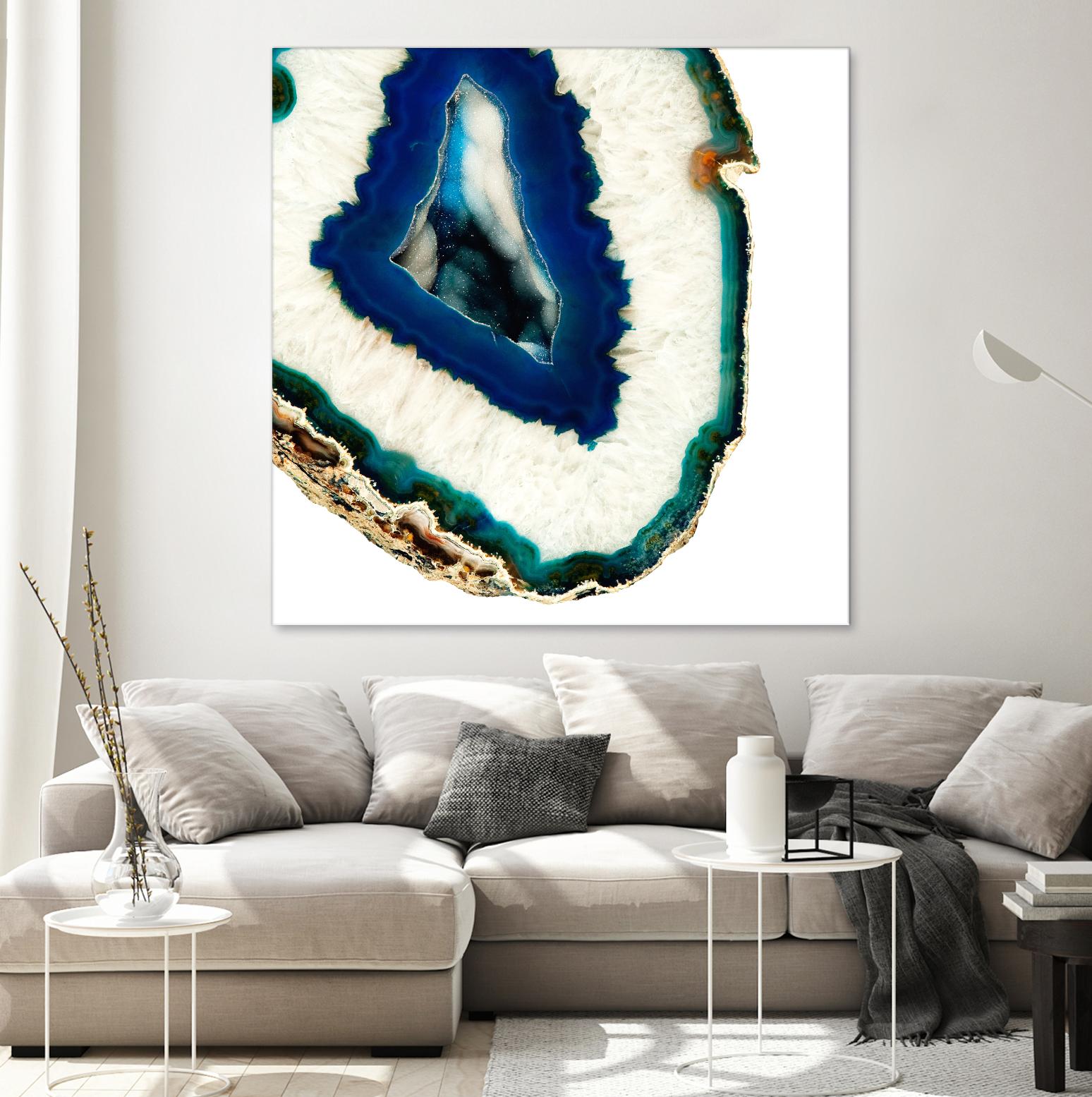 Mediterranean Agate A by GI ArtLab on GIANT ART - blue abstract agate