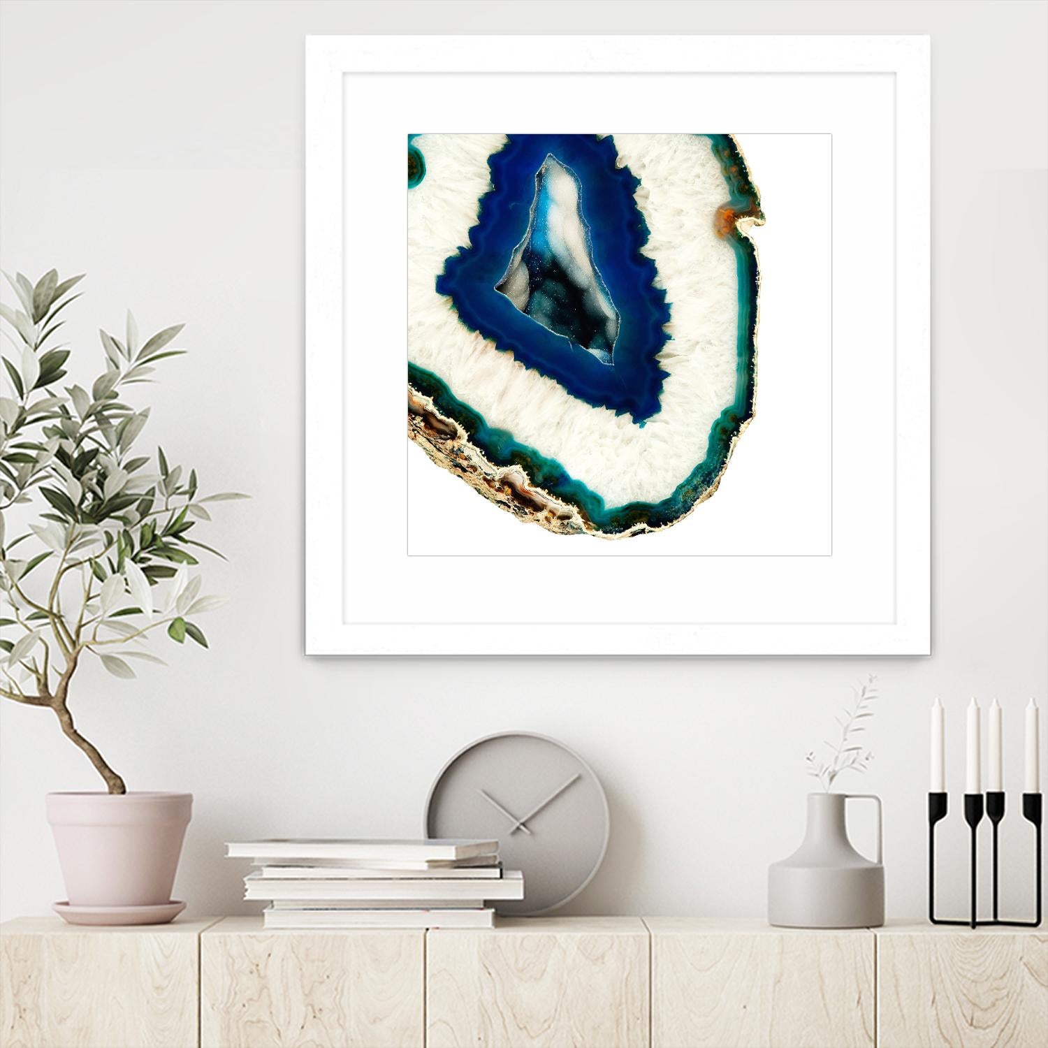 Mediterranean Agate A by GI ArtLab on GIANT ART - blue abstract agate