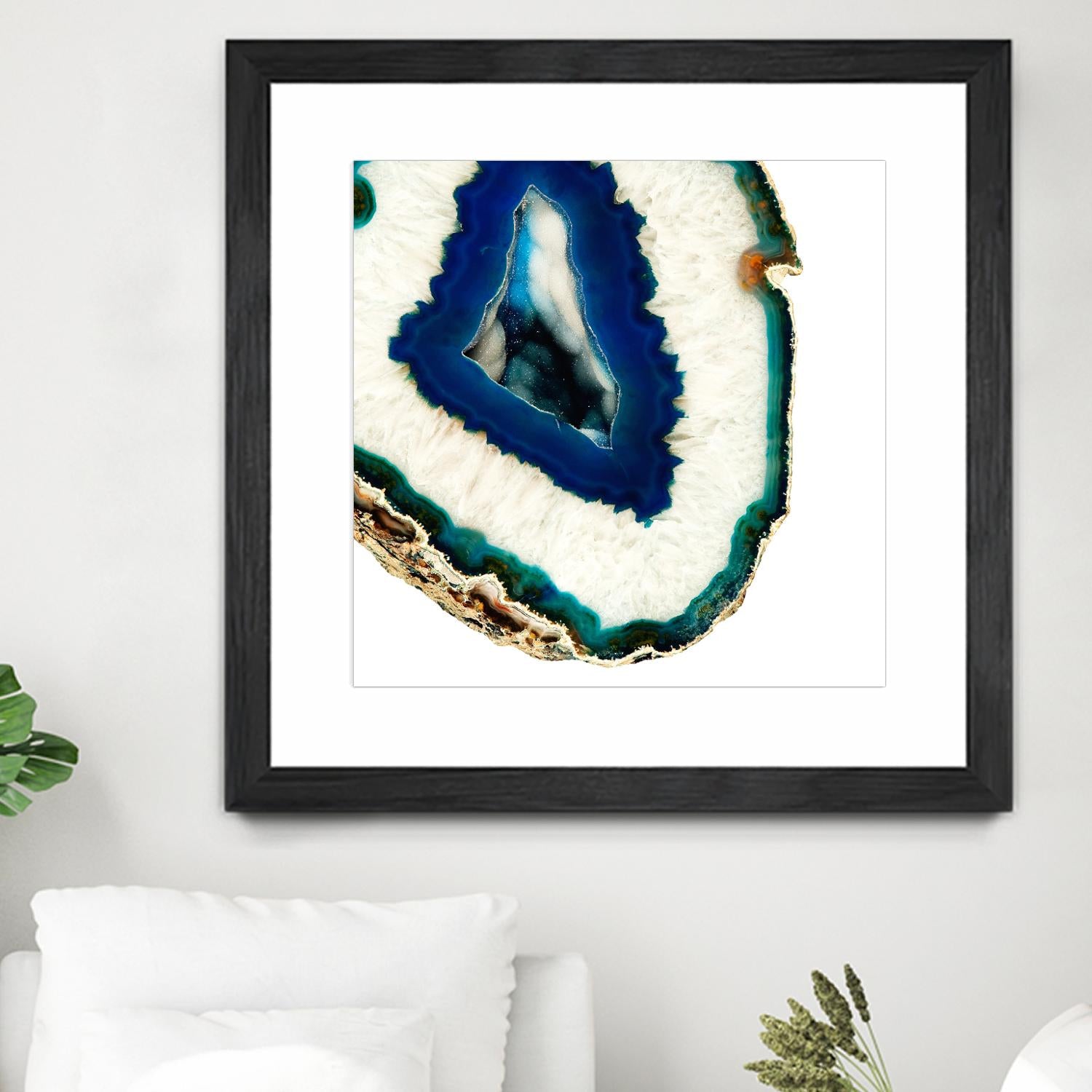 Mediterranean Agate A by GI ArtLab on GIANT ART - blue abstract agate