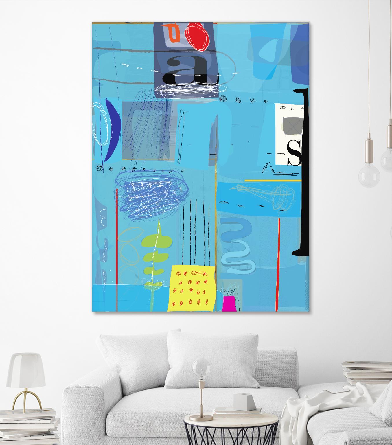 Ice and Fire by Nathaniel Mather on GIANT ART - yellow abstract