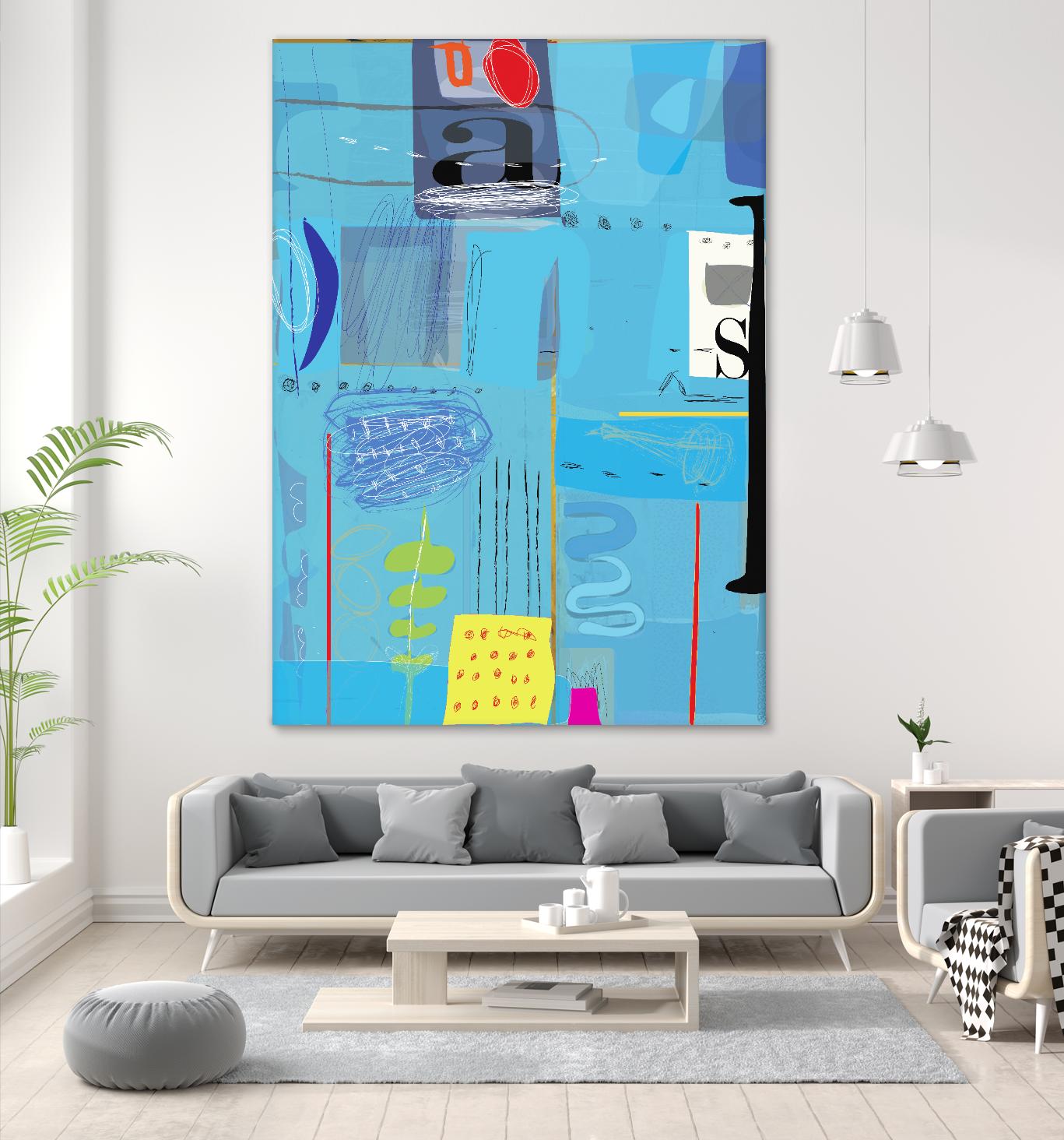 Ice and Fire by Nathaniel Mather on GIANT ART - yellow abstract