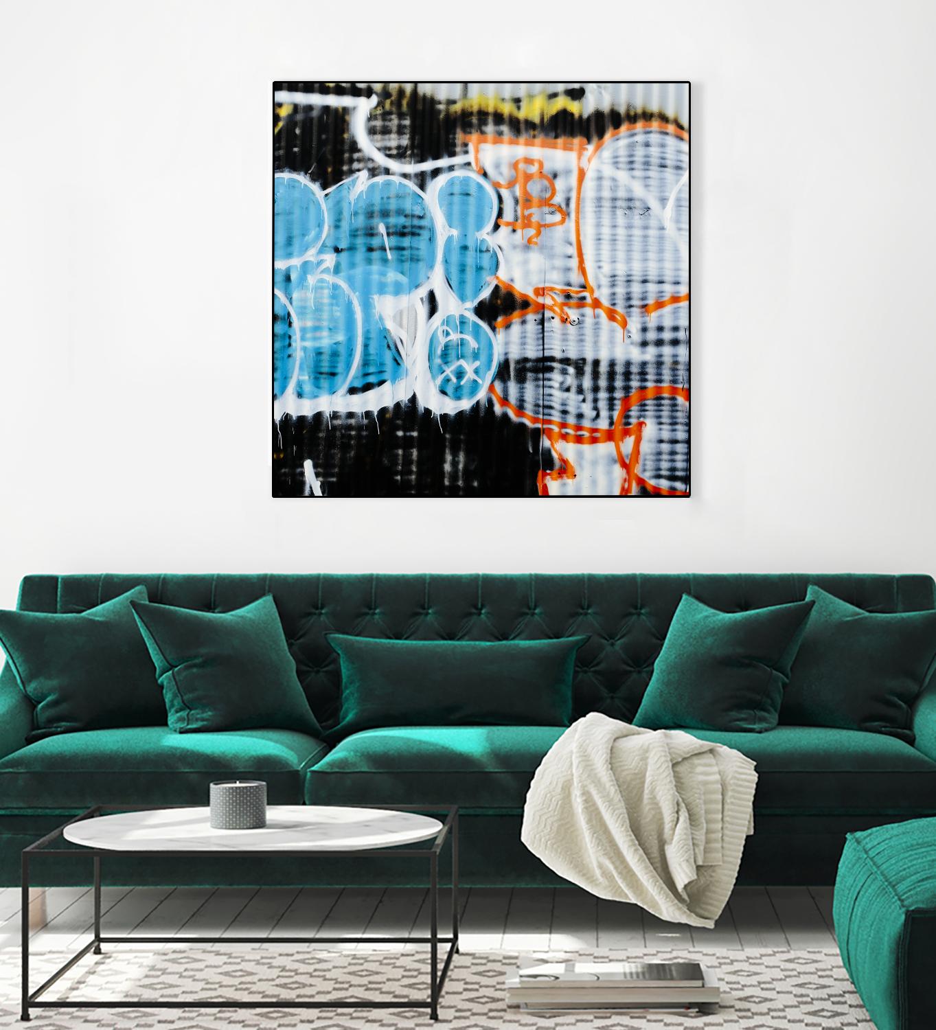 Graffiti Study 5 by Acer Images on GIANT ART - blue abstract