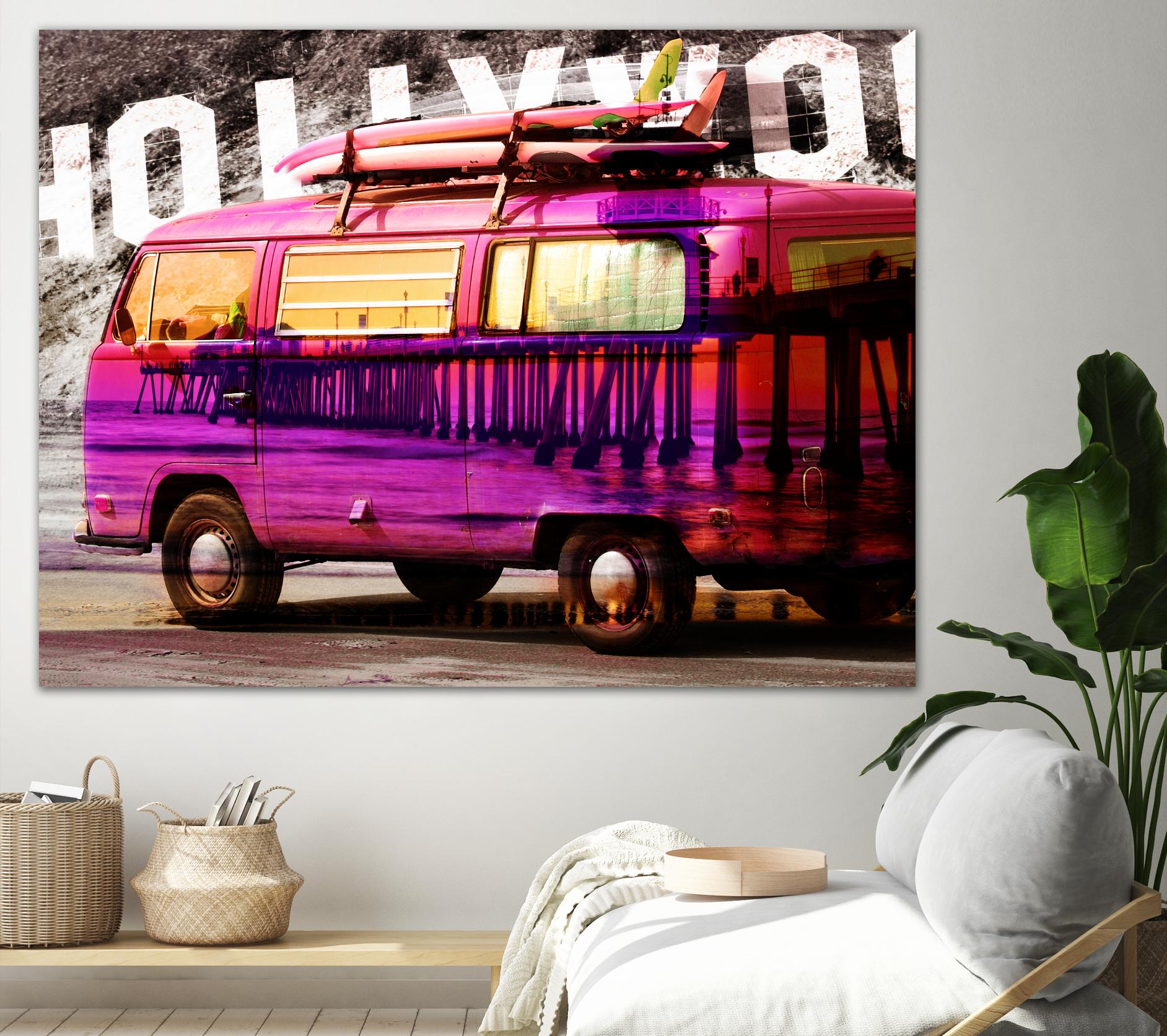 Hollywood Van by GI ArtLab on GIANT ART - yellow city scene