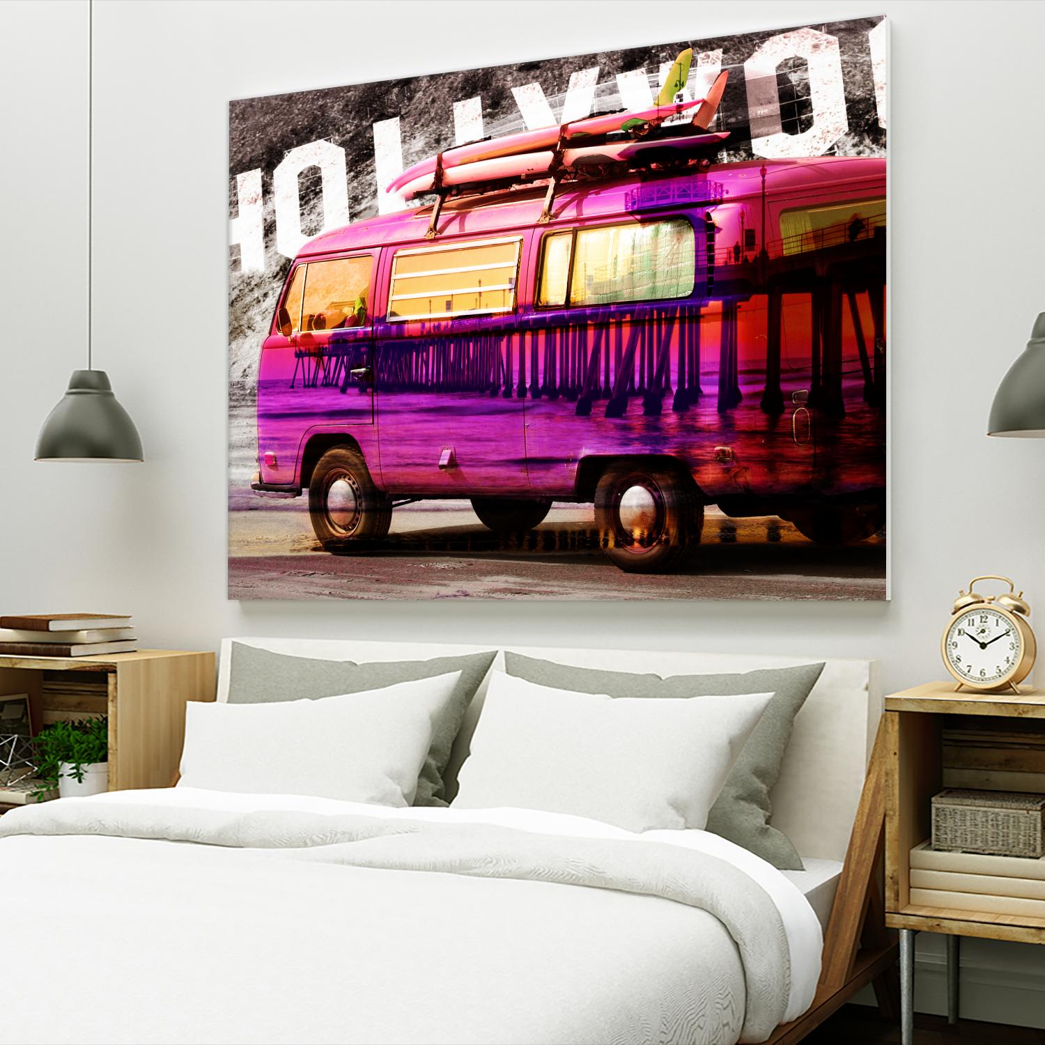 Hollywood Van by GI ArtLab on GIANT ART - yellow city scene