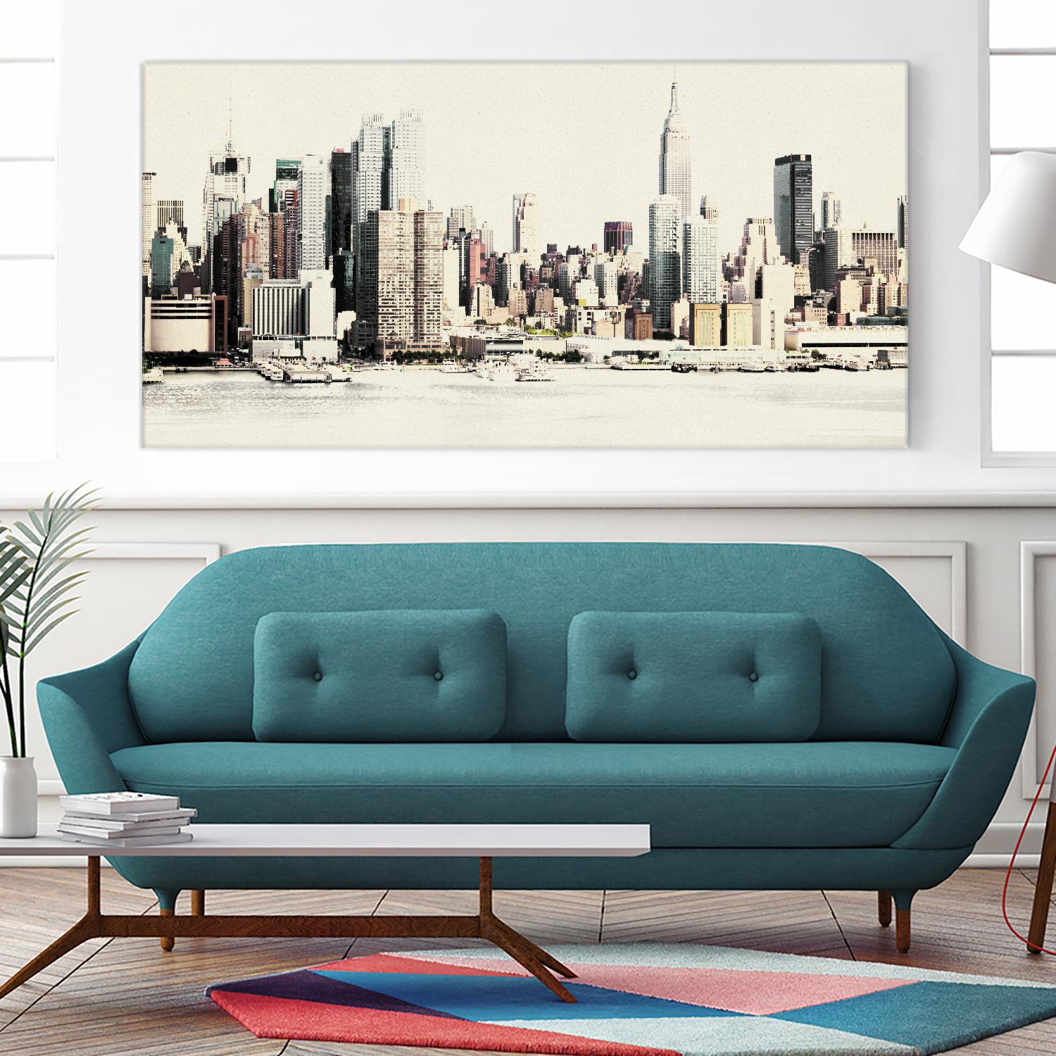 New York Waterfront A by GI ArtLab on GIANT ART - black city scene