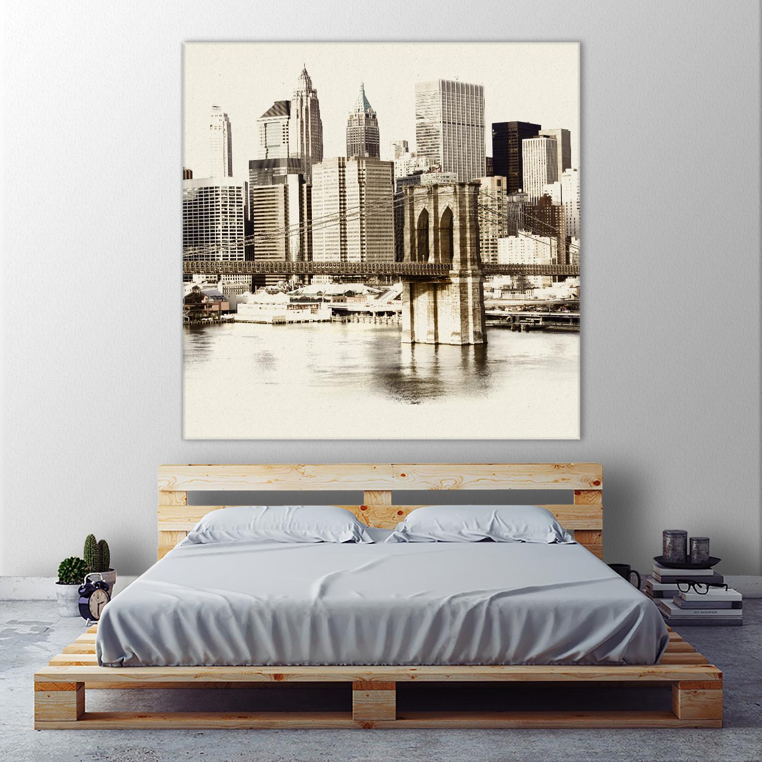 New York Waterfront B by GI ArtLab on GIANT ART - black city scene