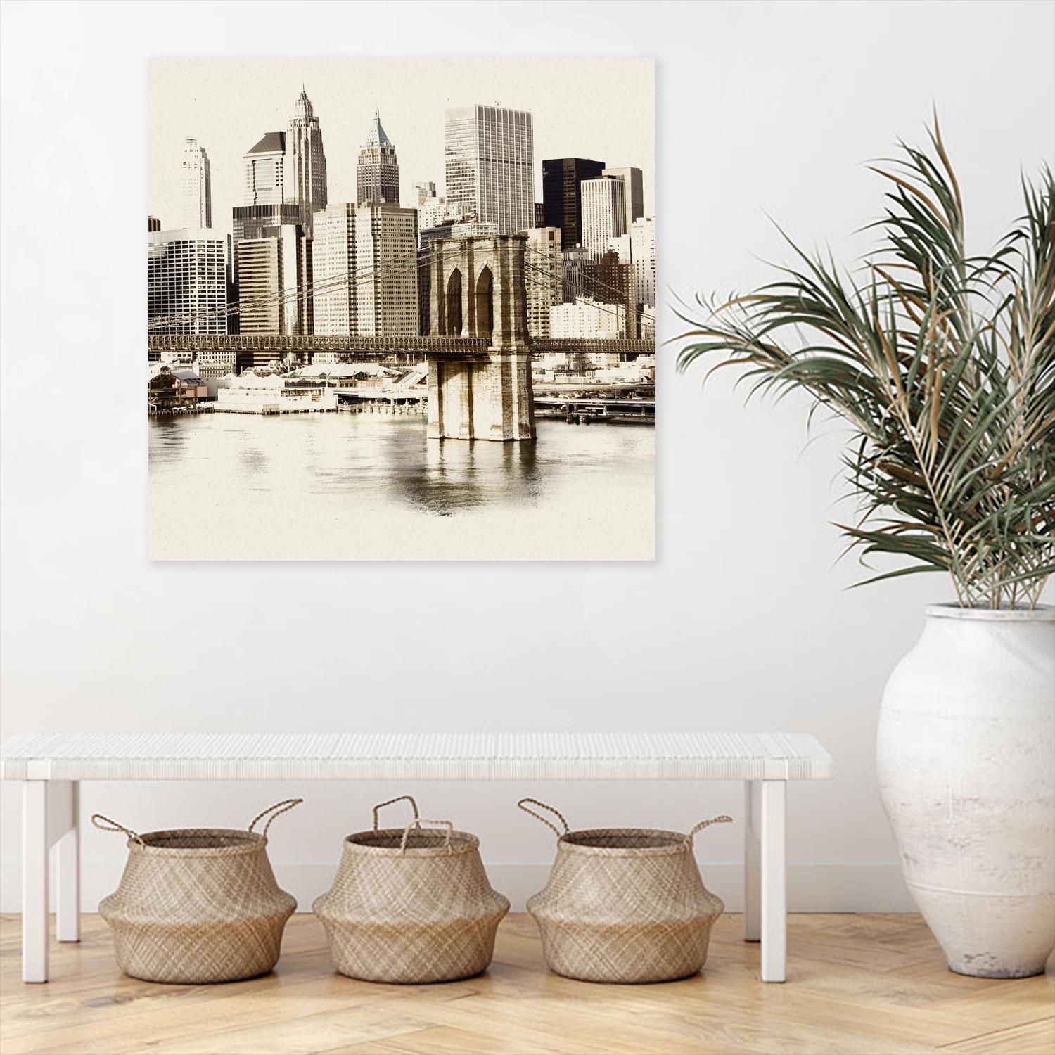 New York Waterfront B by GI ArtLab on GIANT ART - black city scene