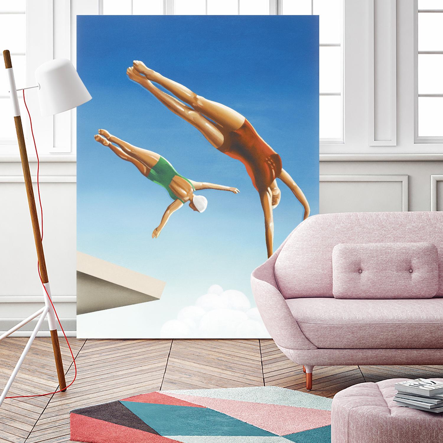 High Dive by Gregory Garrett on GIANT ART - white contemporary