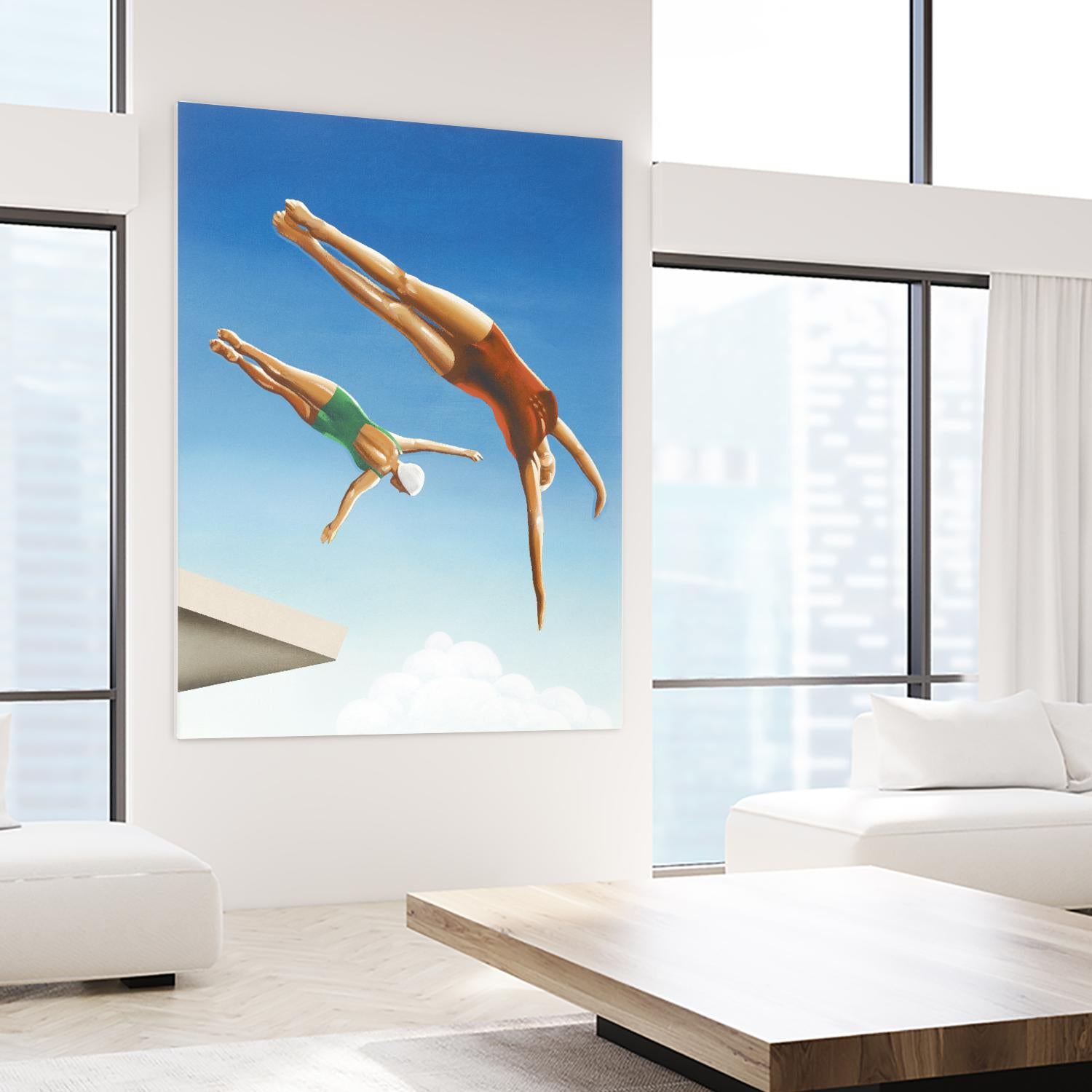High Dive by Gregory Garrett on GIANT ART - white contemporary