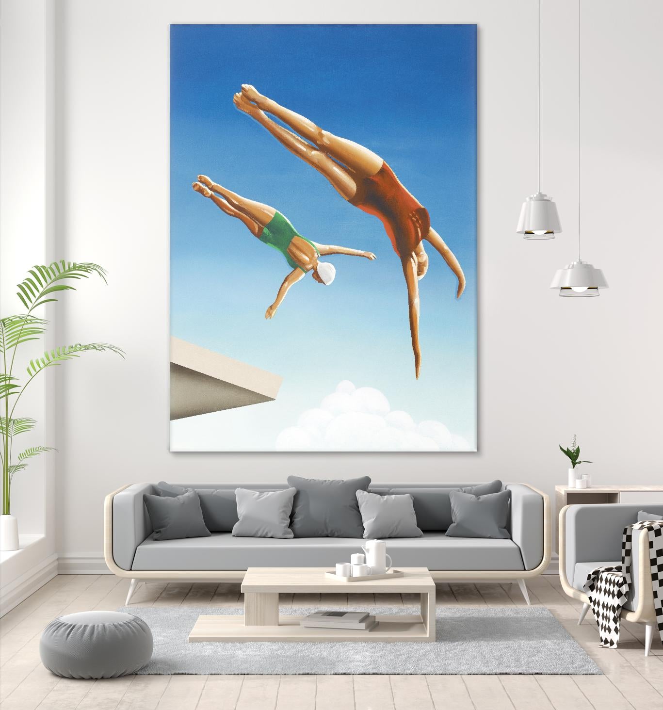 High Dive by Gregory Garrett on GIANT ART - white contemporary