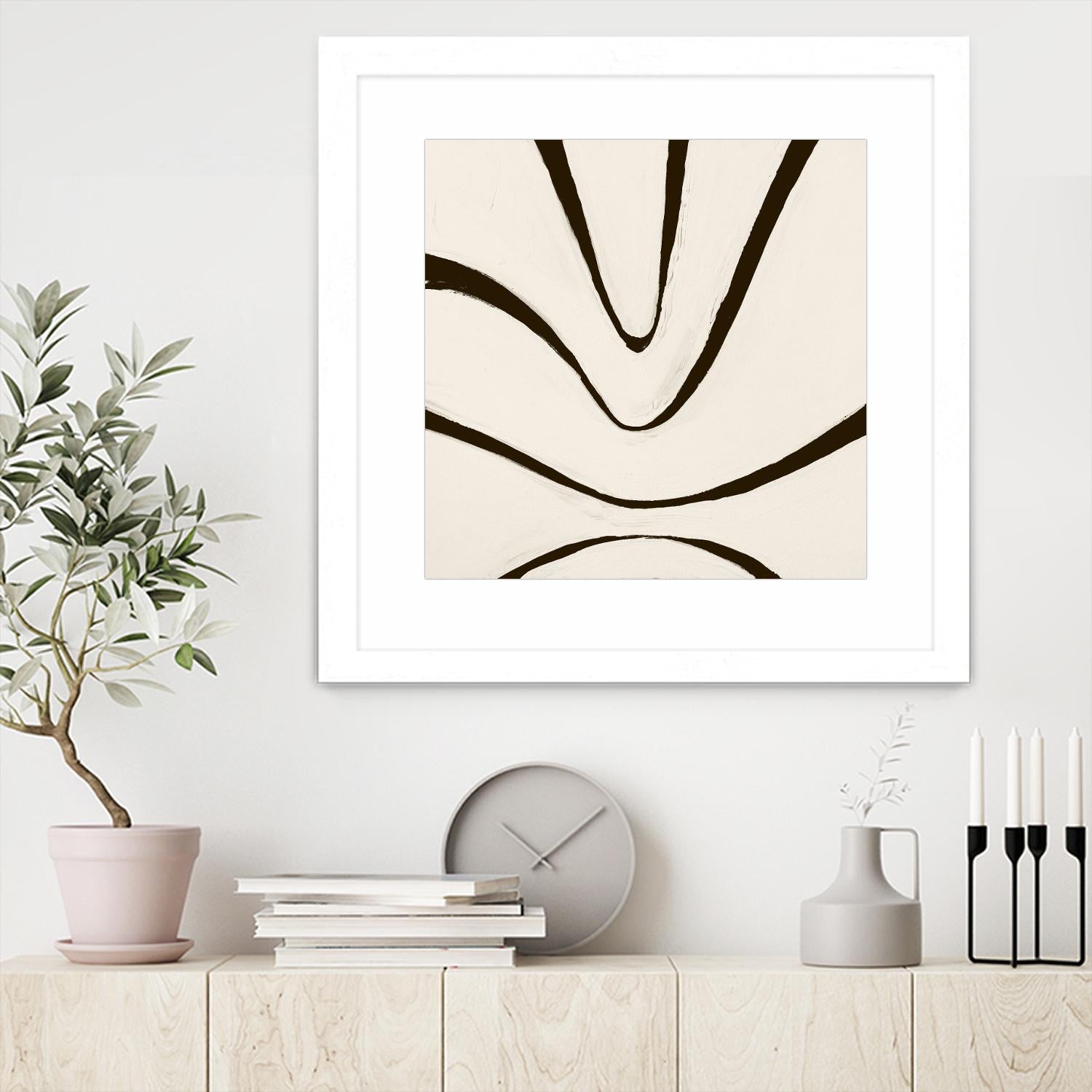 Sepia B by Franka Palek on GIANT ART - beige abstract