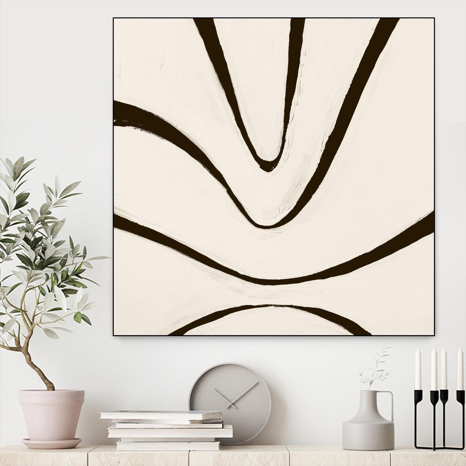Sepia B by Franka Palek on GIANT ART - beige abstract