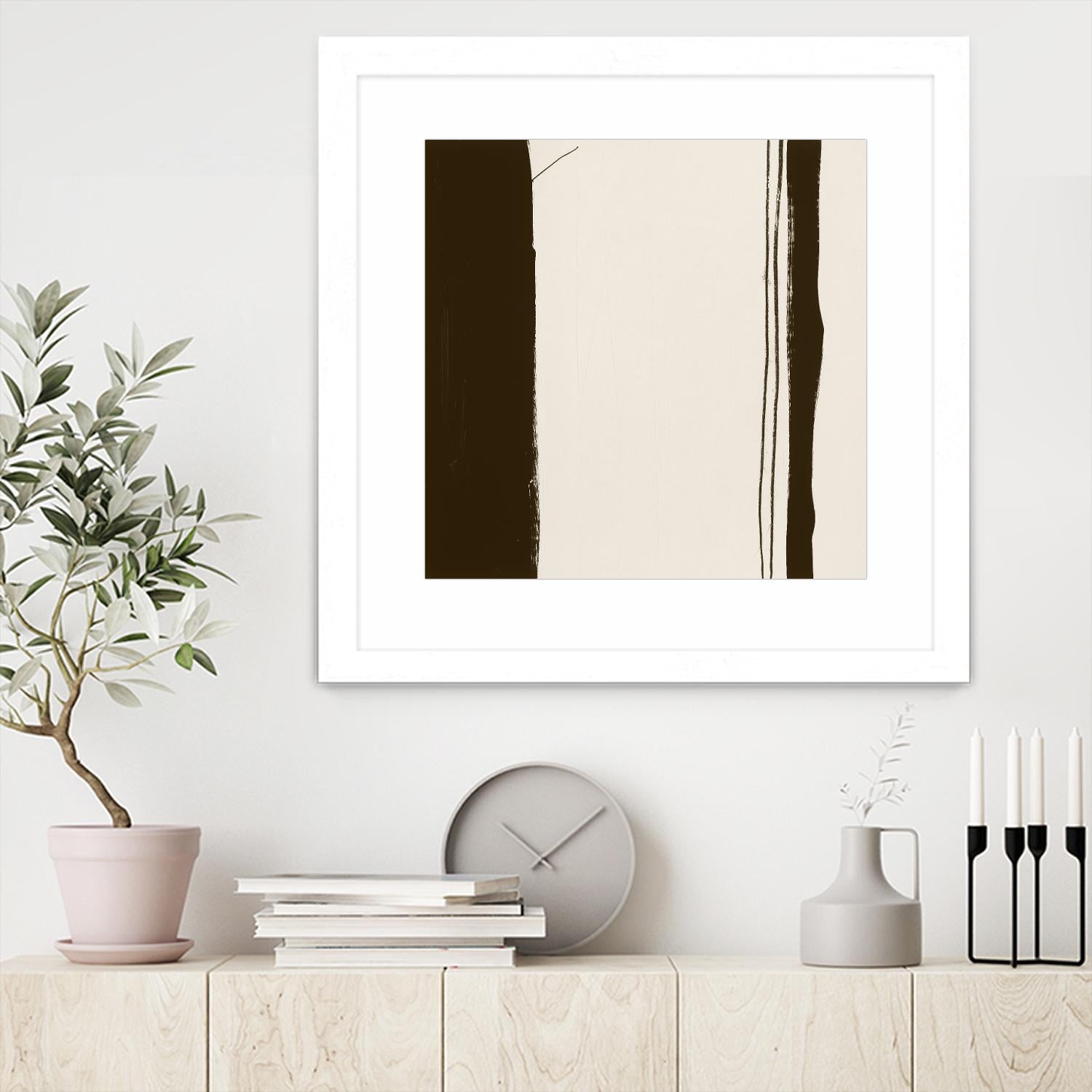 Sepia G by Franka Palek on GIANT ART - beige abstract