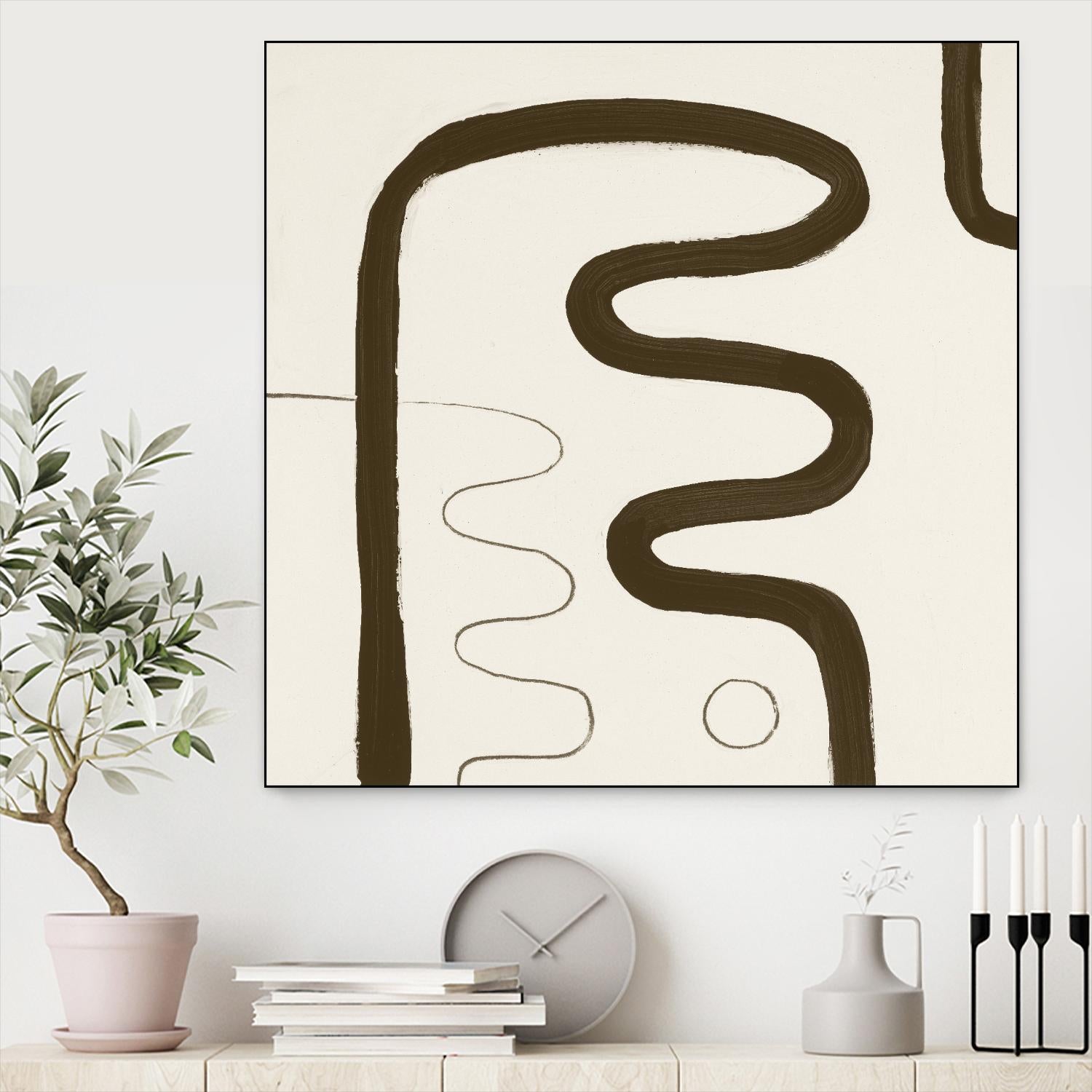 Sepia K by Franka Palek on GIANT ART - beige abstract
