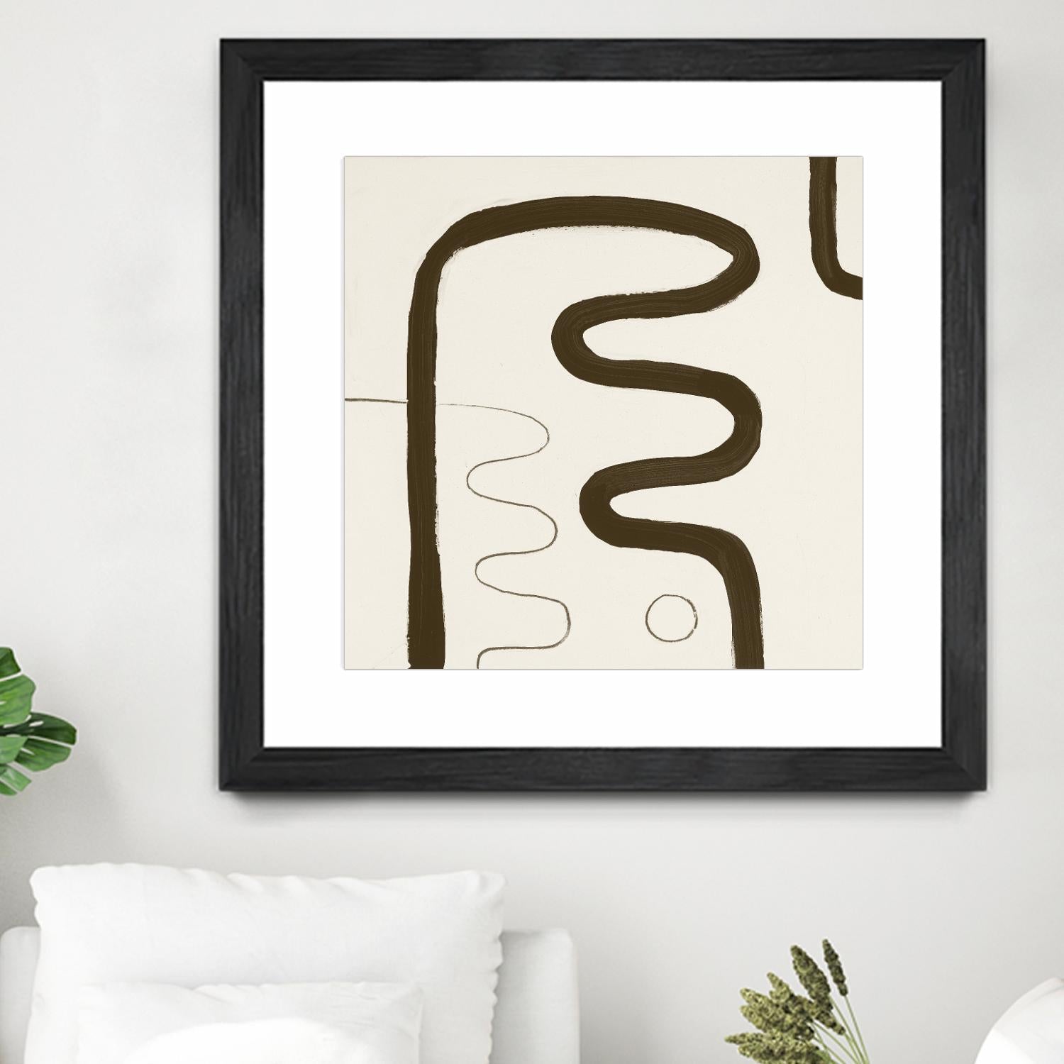 Sepia K by Franka Palek on GIANT ART - beige abstract