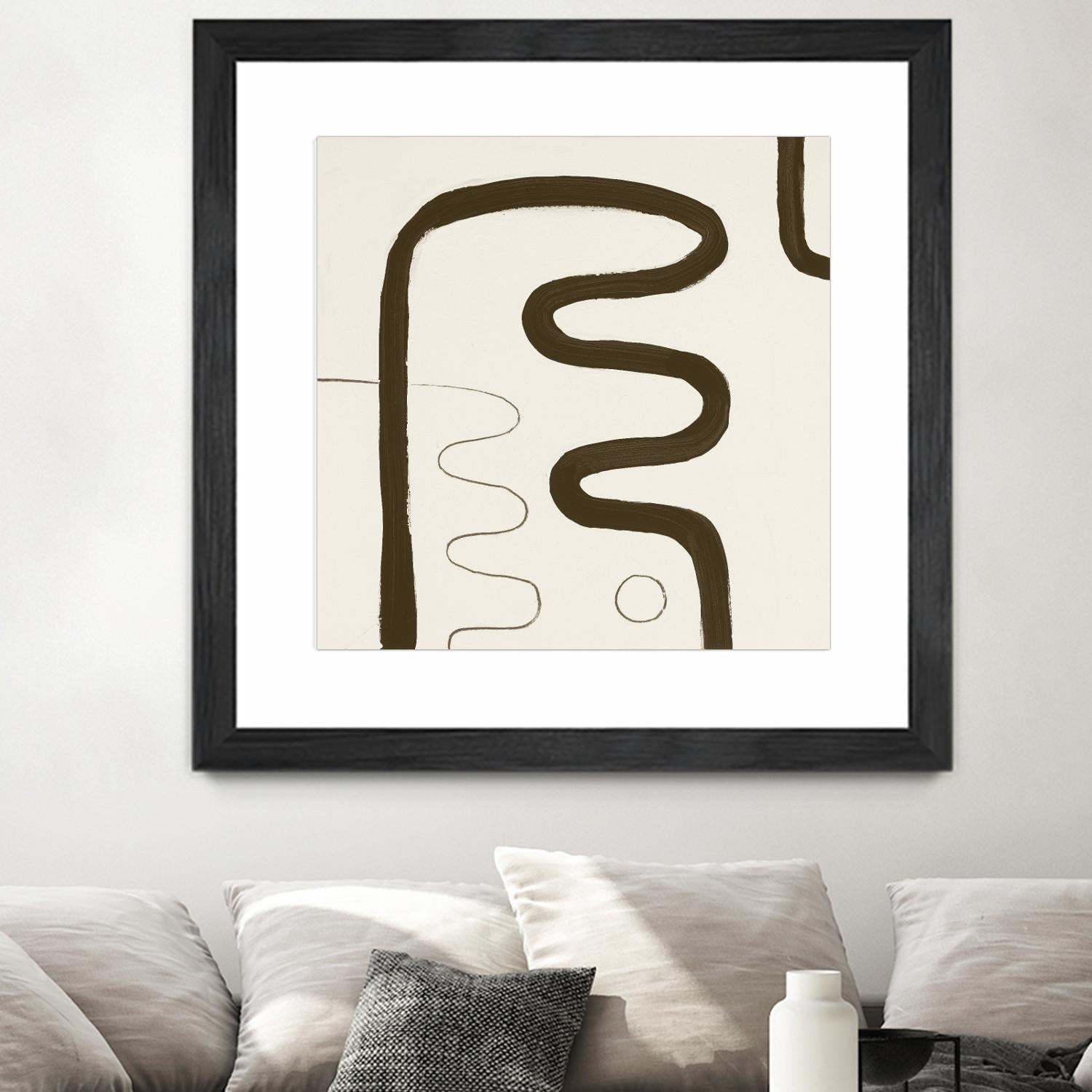 Sepia K by Franka Palek on GIANT ART - beige abstract