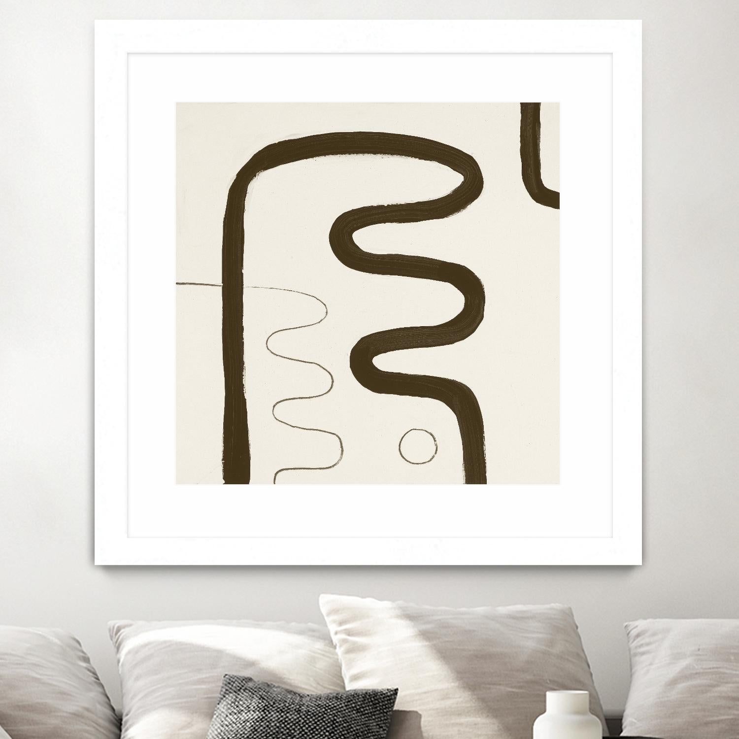 Sepia K by Franka Palek on GIANT ART - beige abstract