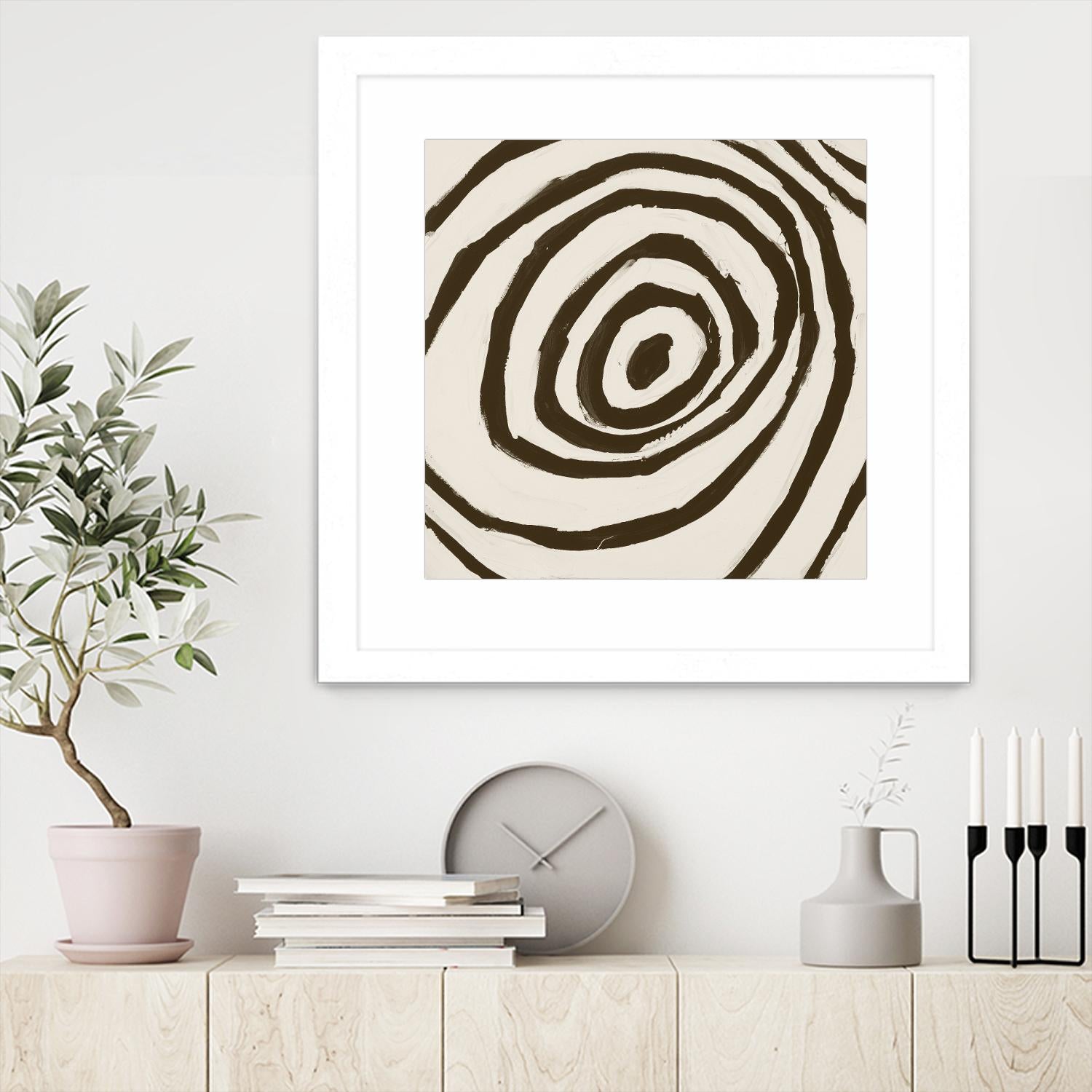 Sepia L by Franka Palek on GIANT ART - beige abstract