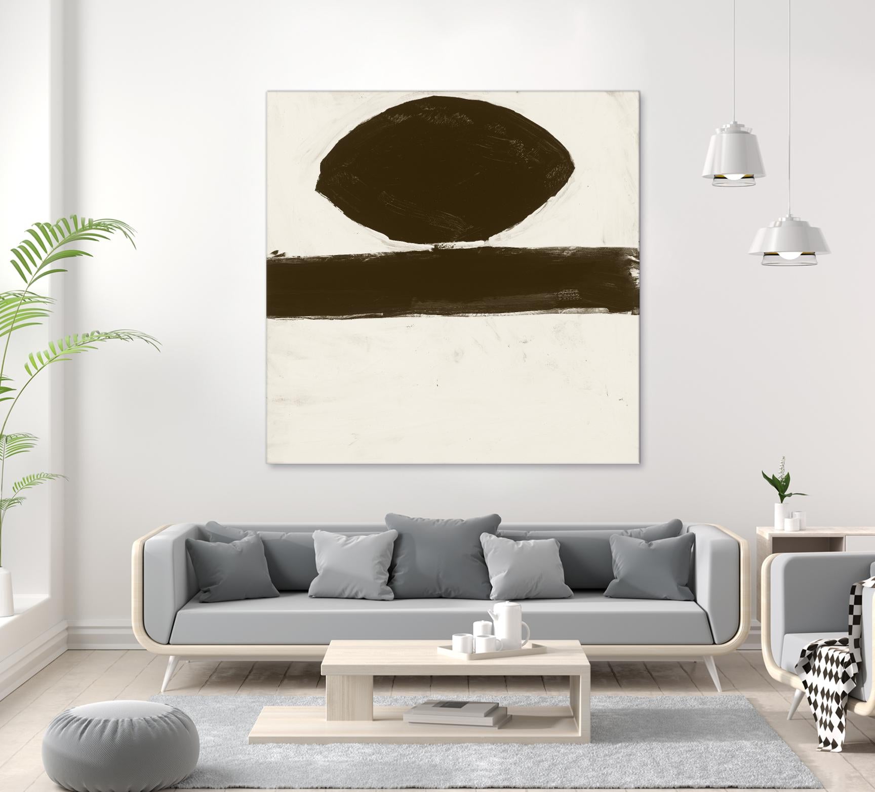Sepia O by Franka Palek on GIANT ART - beige abstract