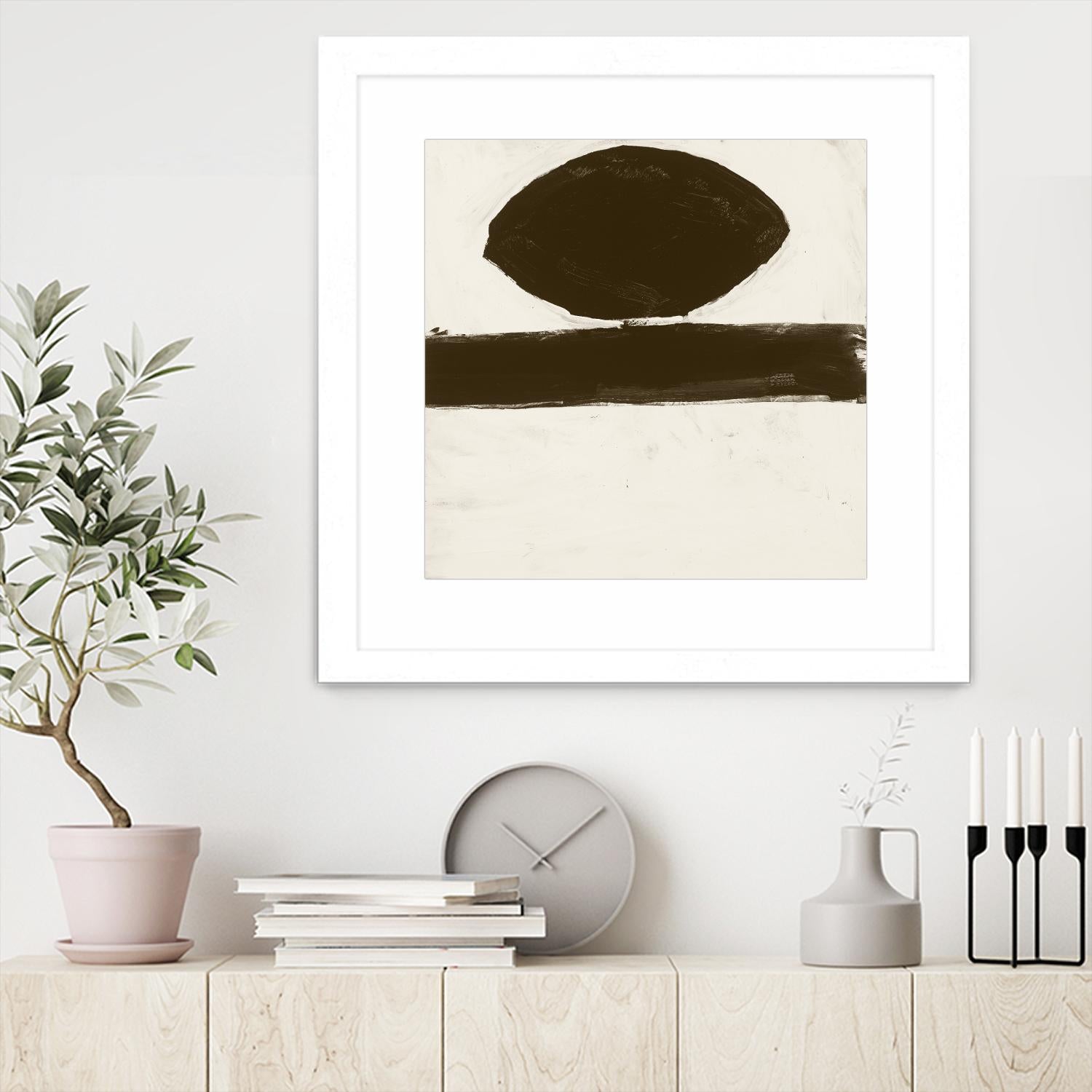 Sepia O by Franka Palek on GIANT ART - beige abstract