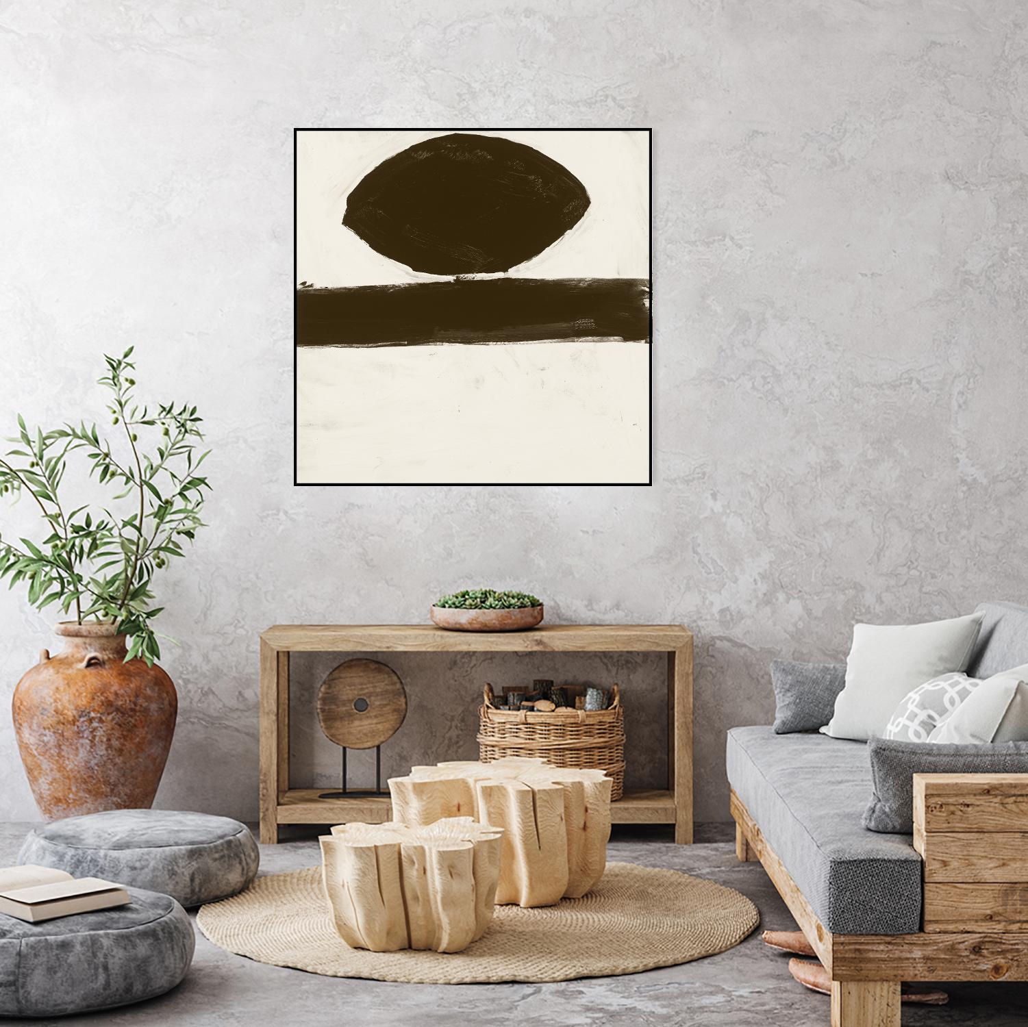 Sepia O by Franka Palek on GIANT ART - beige abstract