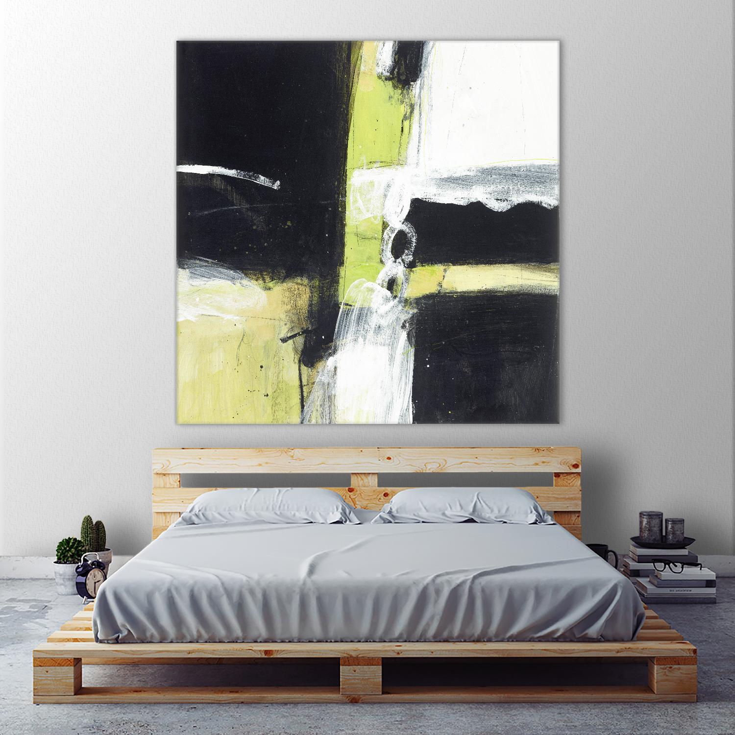 Confluence D by JB Hall on GIANT ART - green abstract