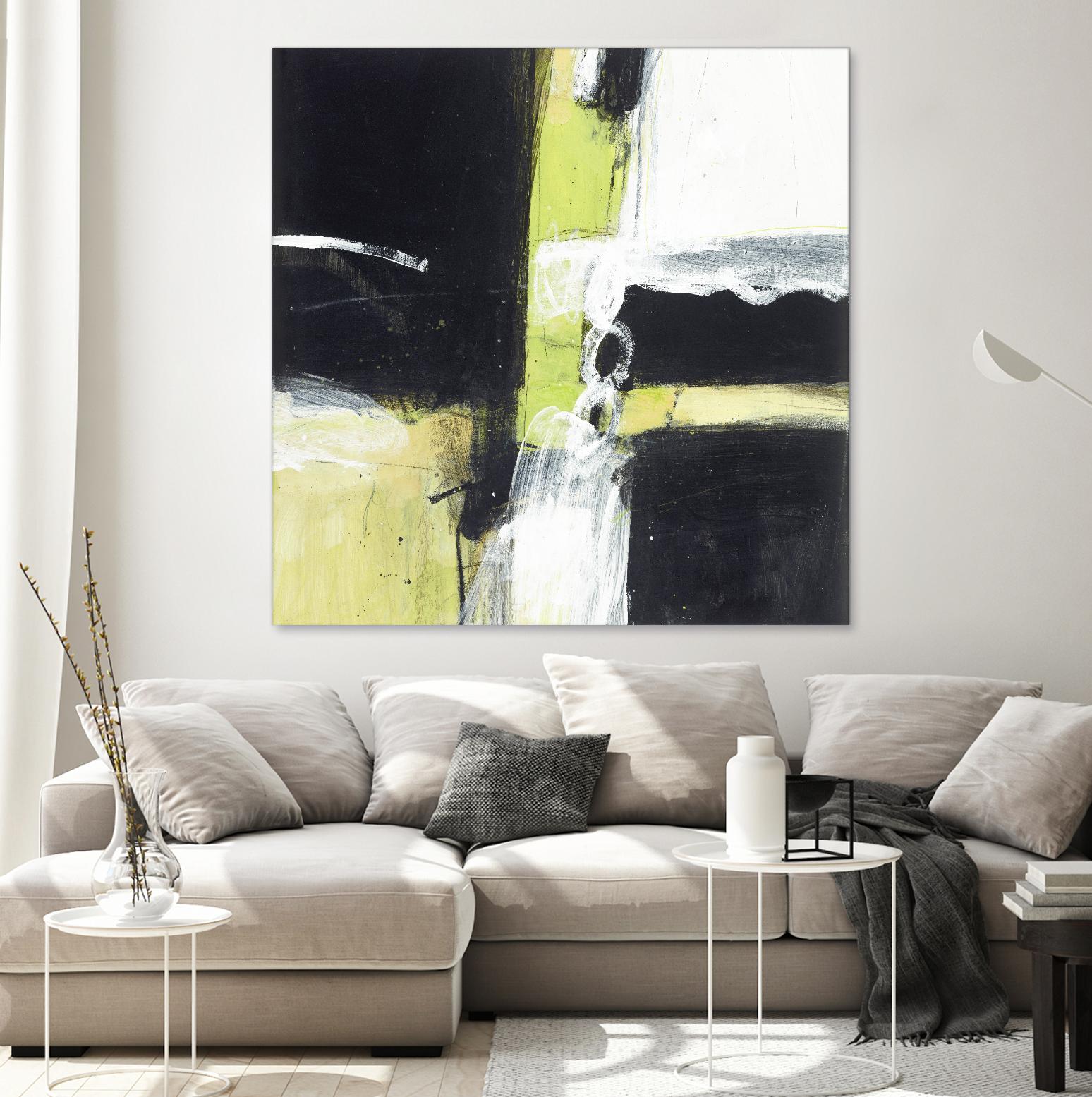 Confluence D by JB Hall on GIANT ART - green abstract