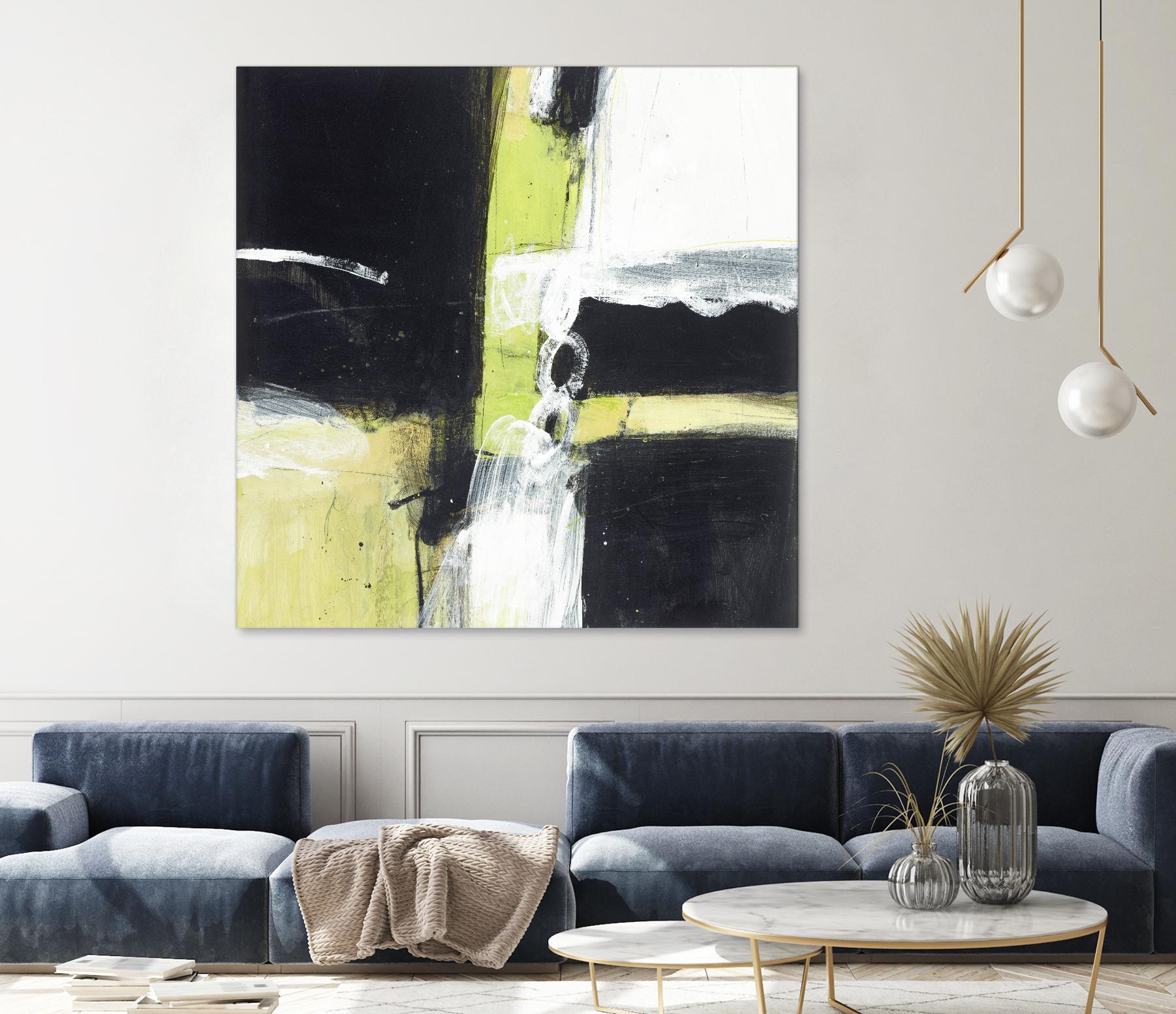 Confluence D by JB Hall on GIANT ART - green abstract