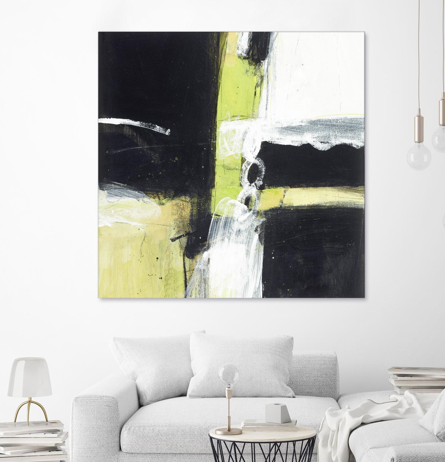 Confluence D by JB Hall on GIANT ART - green abstract