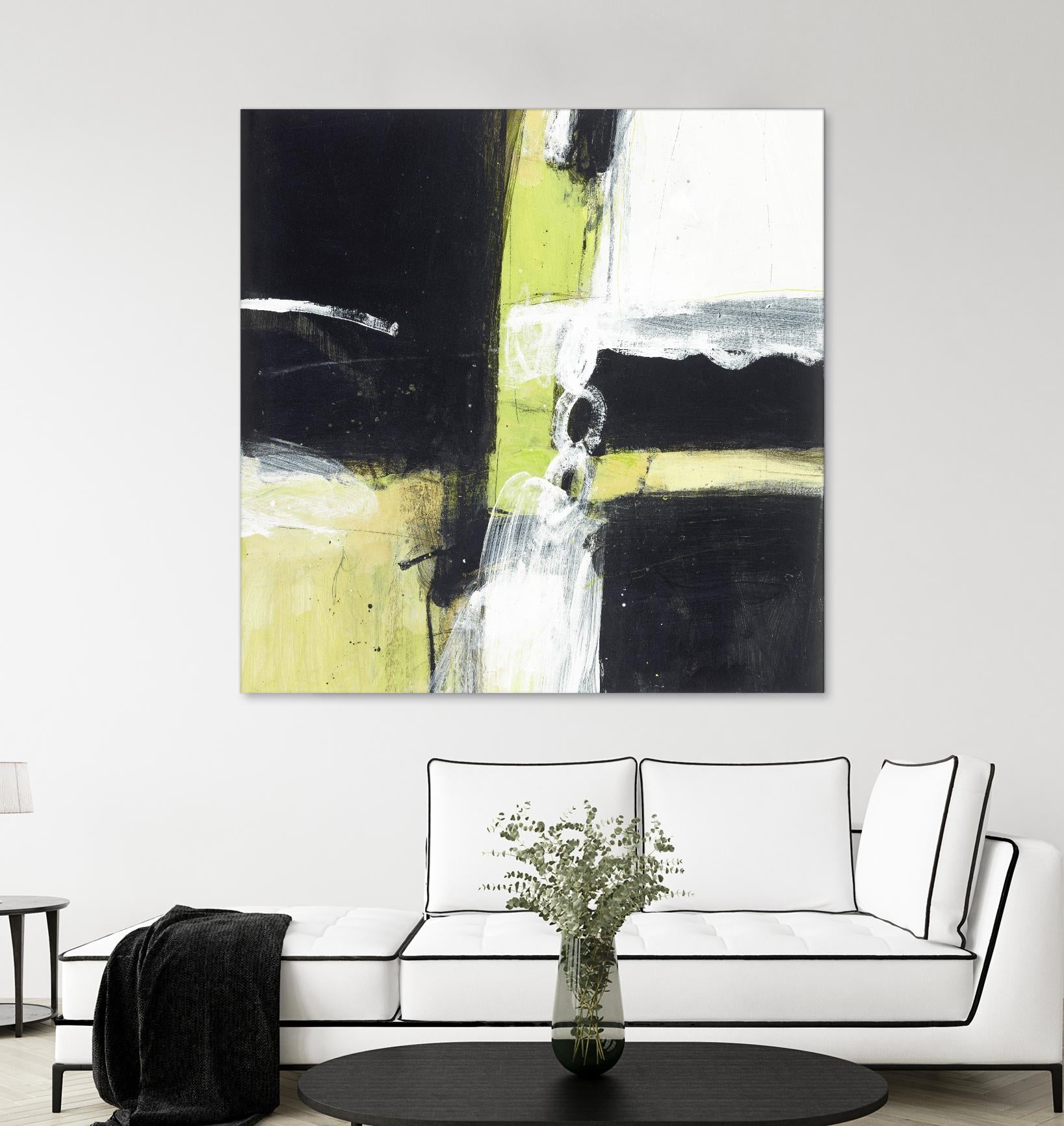 Confluence D by JB Hall on GIANT ART - green abstract