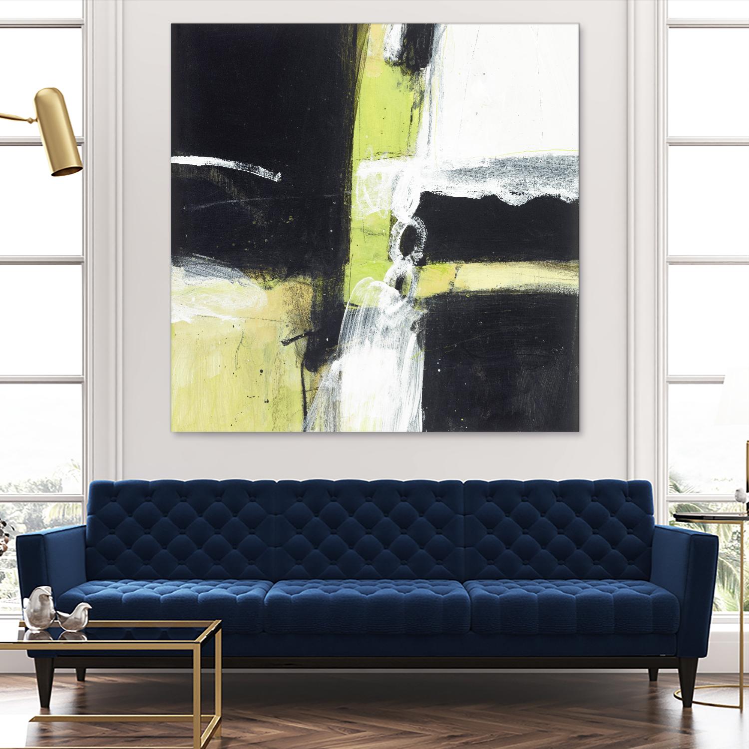 Confluence D by JB Hall on GIANT ART - green abstract