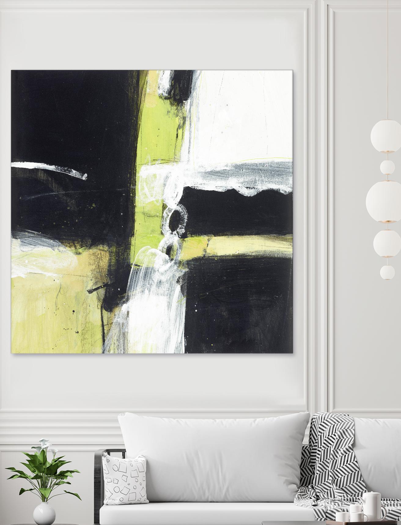 Confluence D by JB Hall on GIANT ART - green abstract