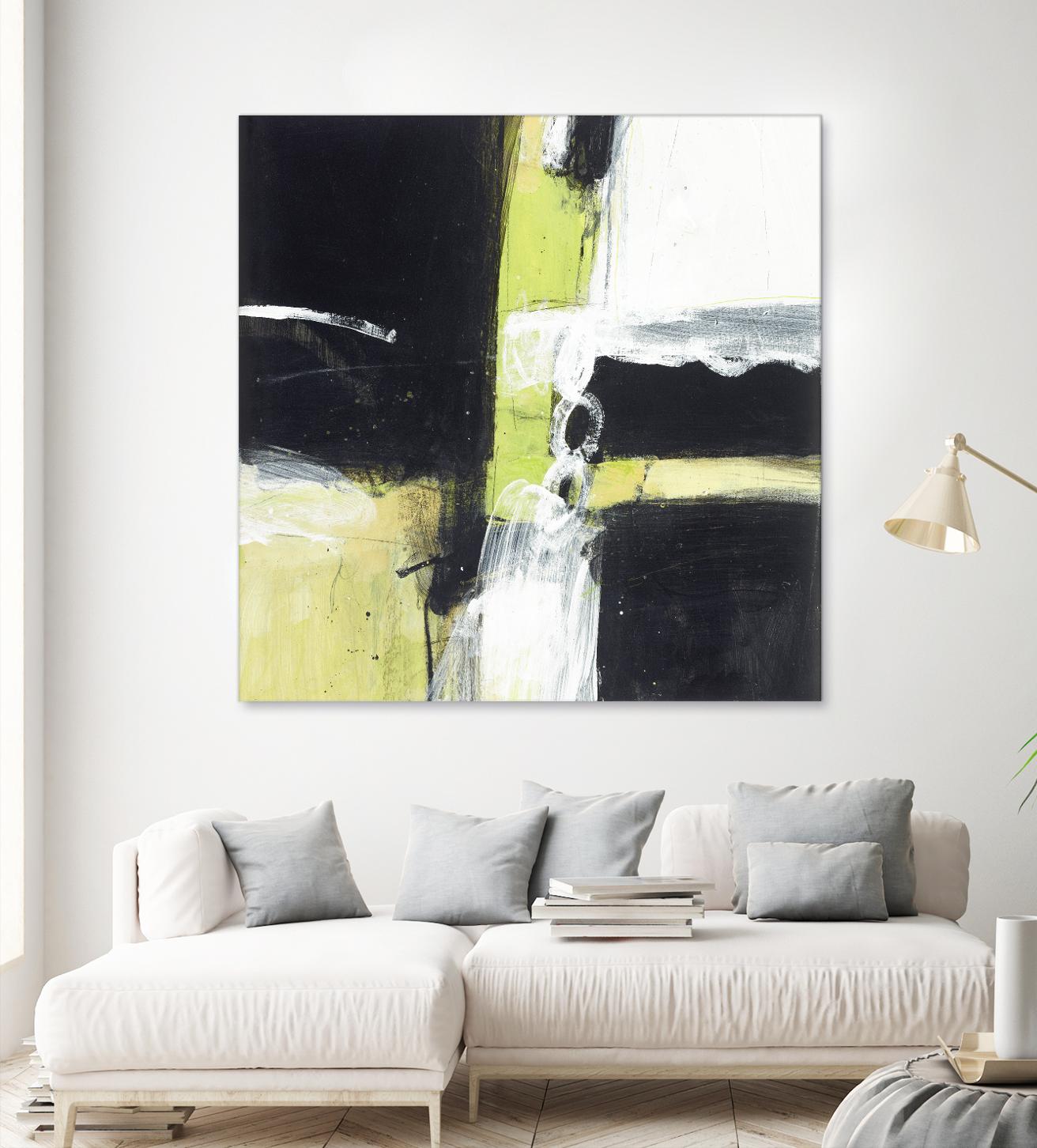 Confluence D by JB Hall on GIANT ART - green abstract