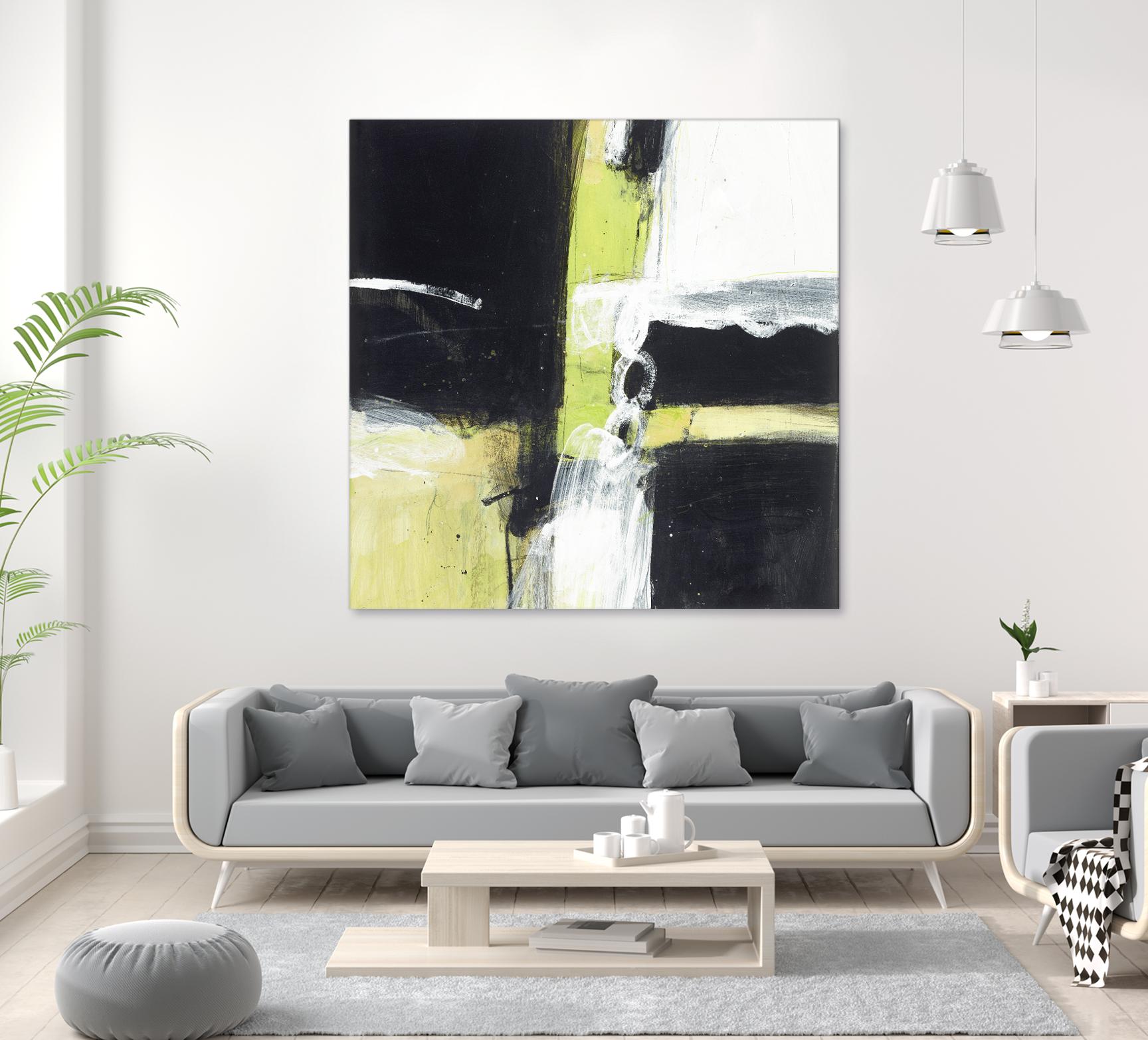 Confluence D by JB Hall on GIANT ART - green abstract