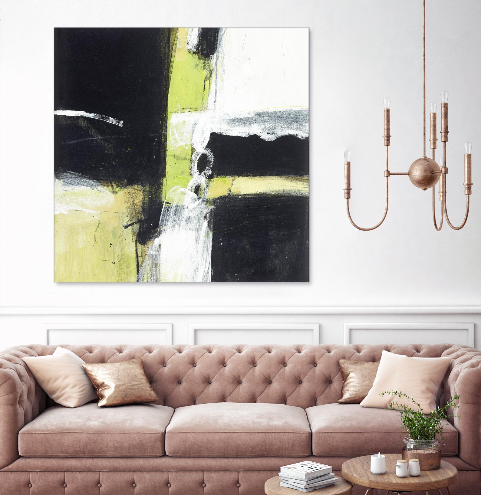 Confluence D by JB Hall on GIANT ART - green abstract