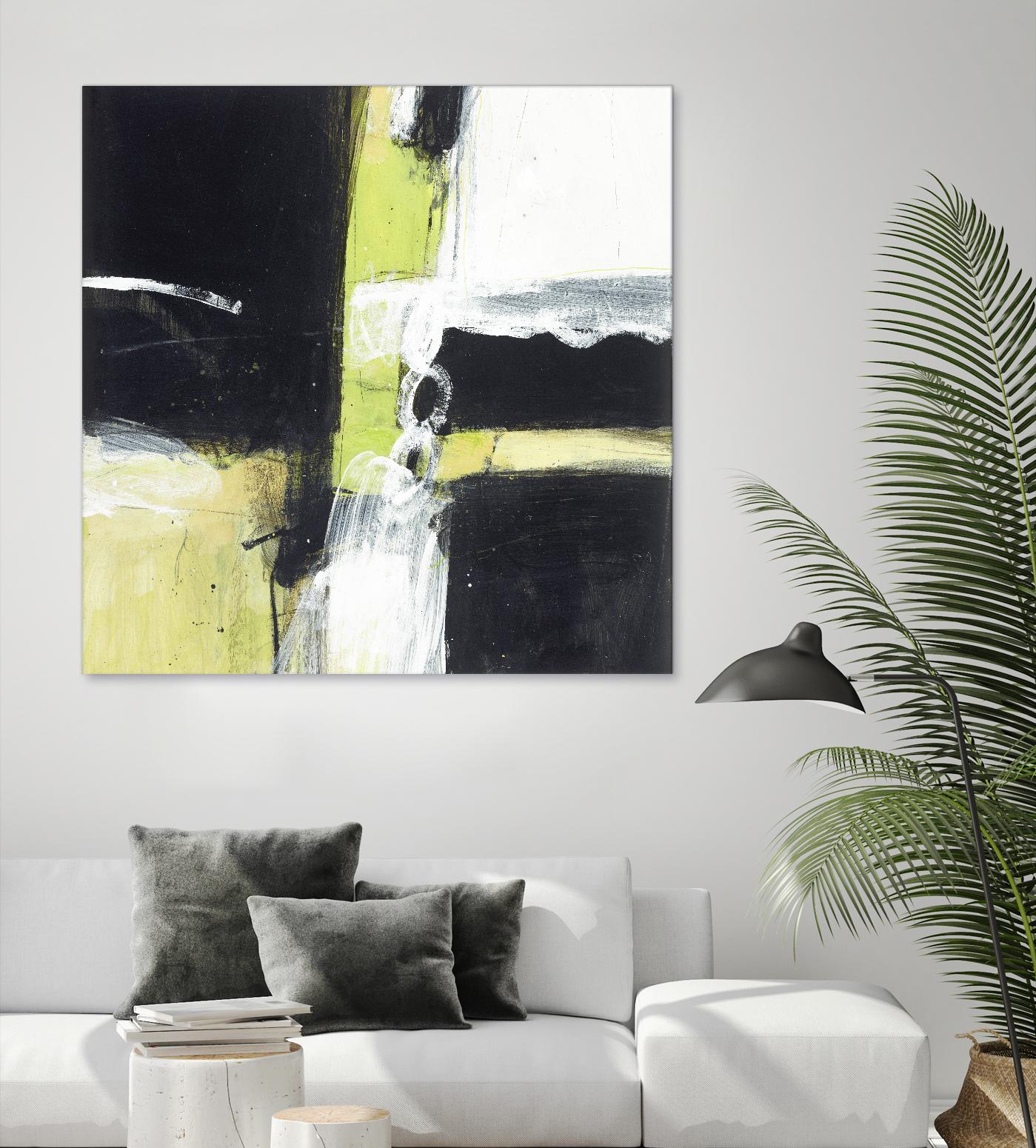 Confluence D by JB Hall on GIANT ART - green abstract