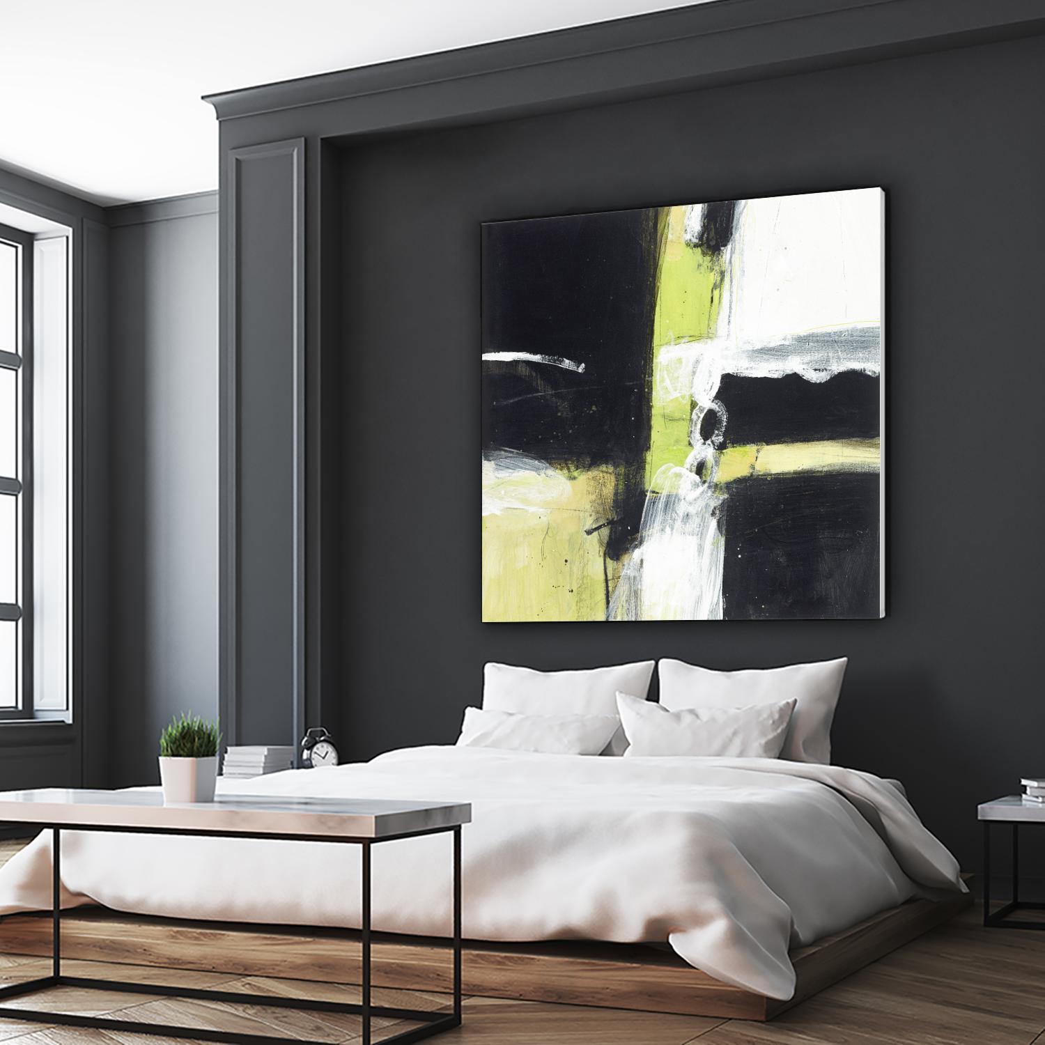 Confluence D by JB Hall on GIANT ART - green abstract