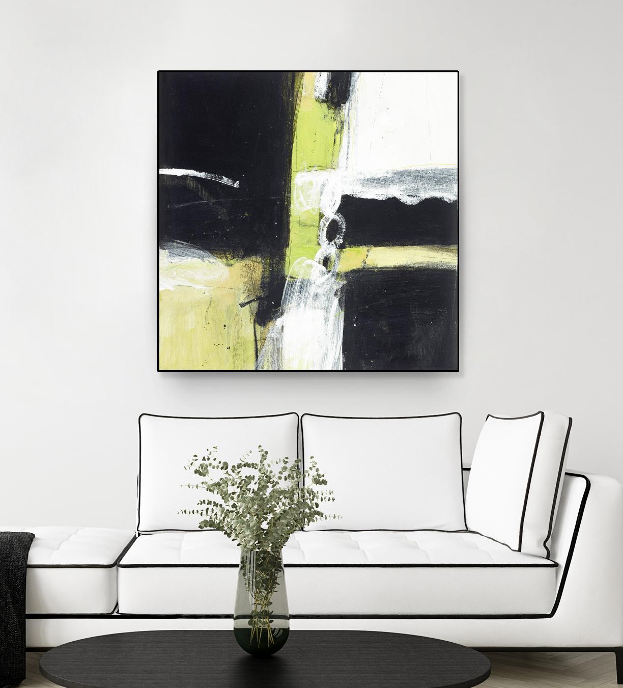 Confluence D by JB Hall on GIANT ART - green abstract