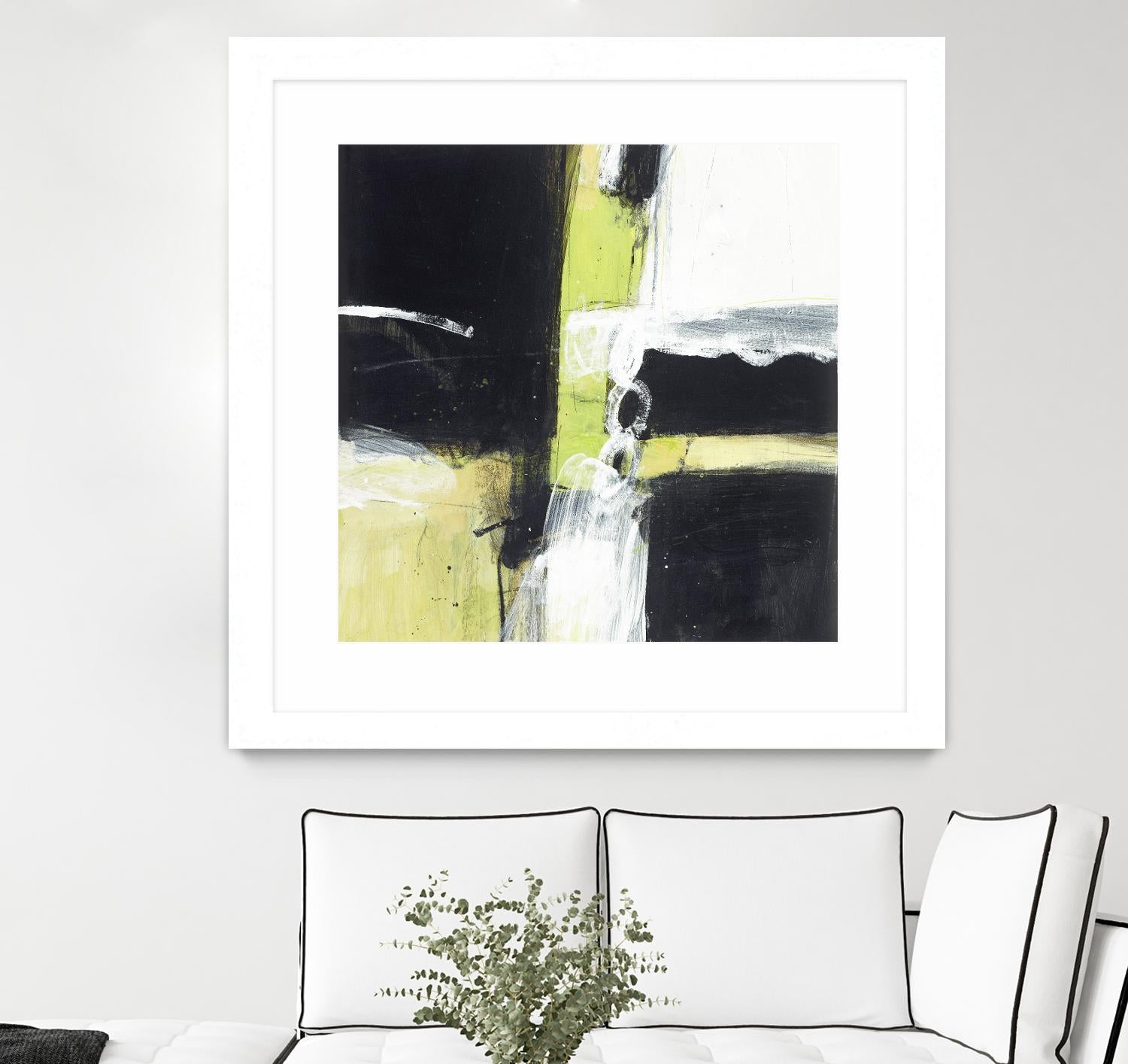 Confluence D by JB Hall on GIANT ART - green abstract