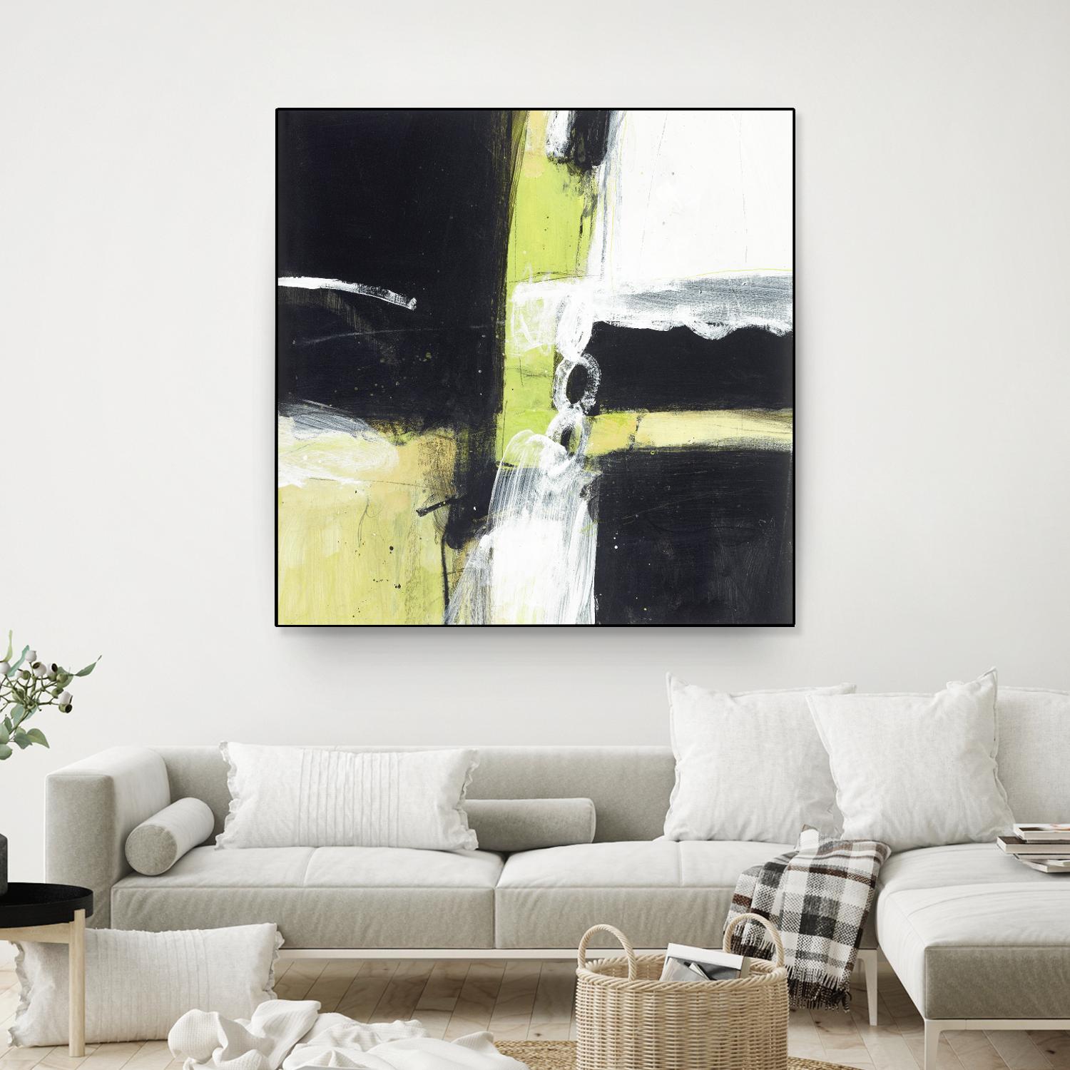 Confluence D by JB Hall on GIANT ART - green abstract