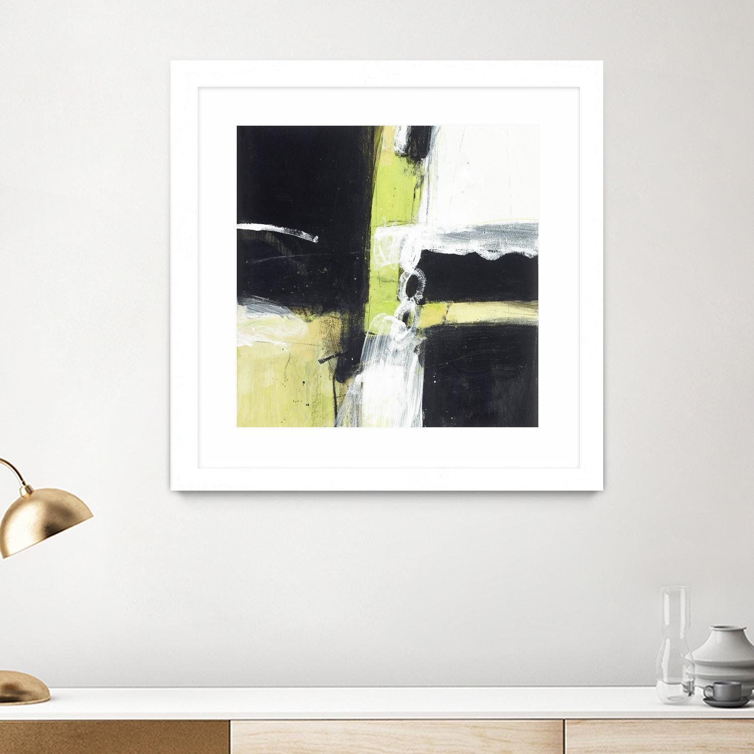 Confluence D by JB Hall on GIANT ART - green abstract