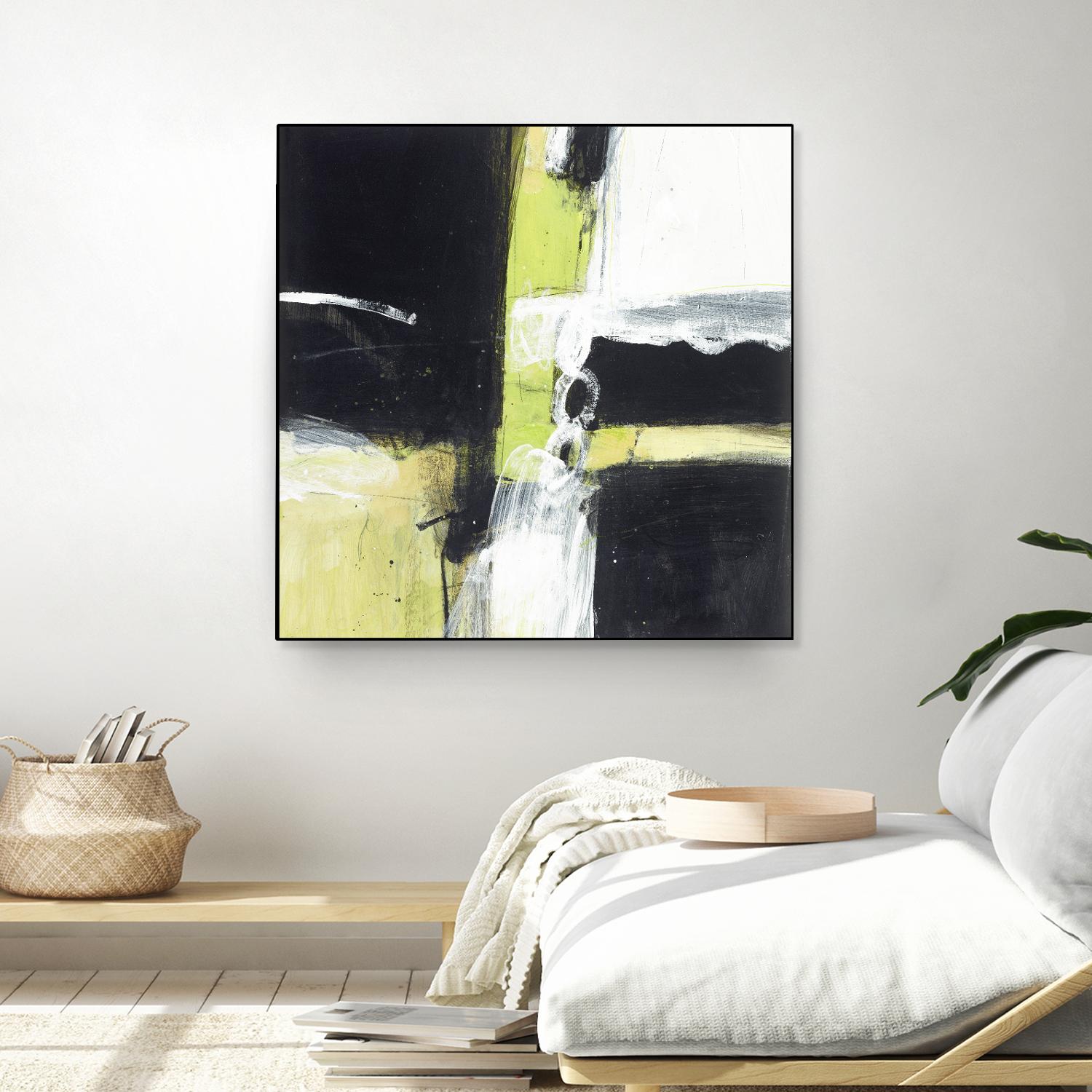 Confluence D by JB Hall on GIANT ART - green abstract
