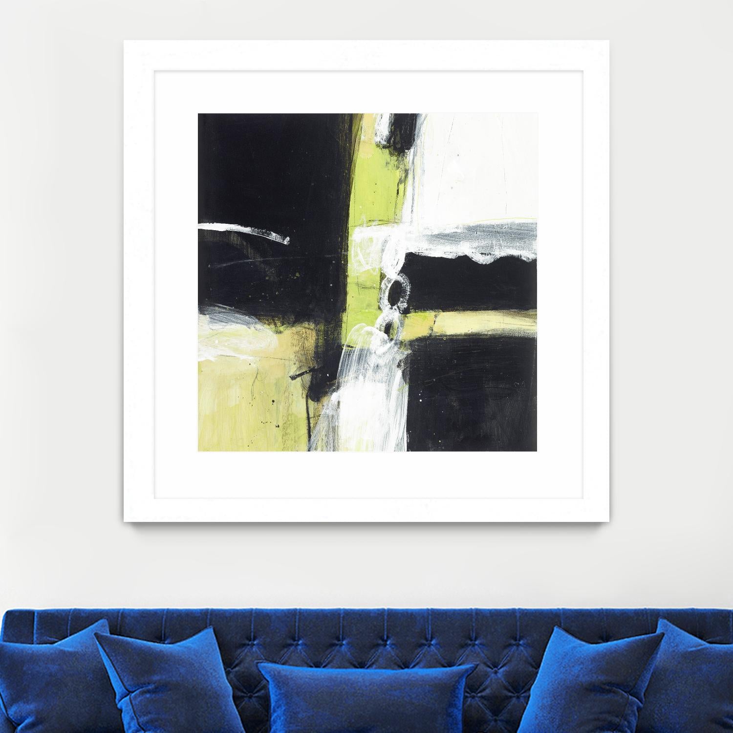 Confluence D by JB Hall on GIANT ART - green abstract