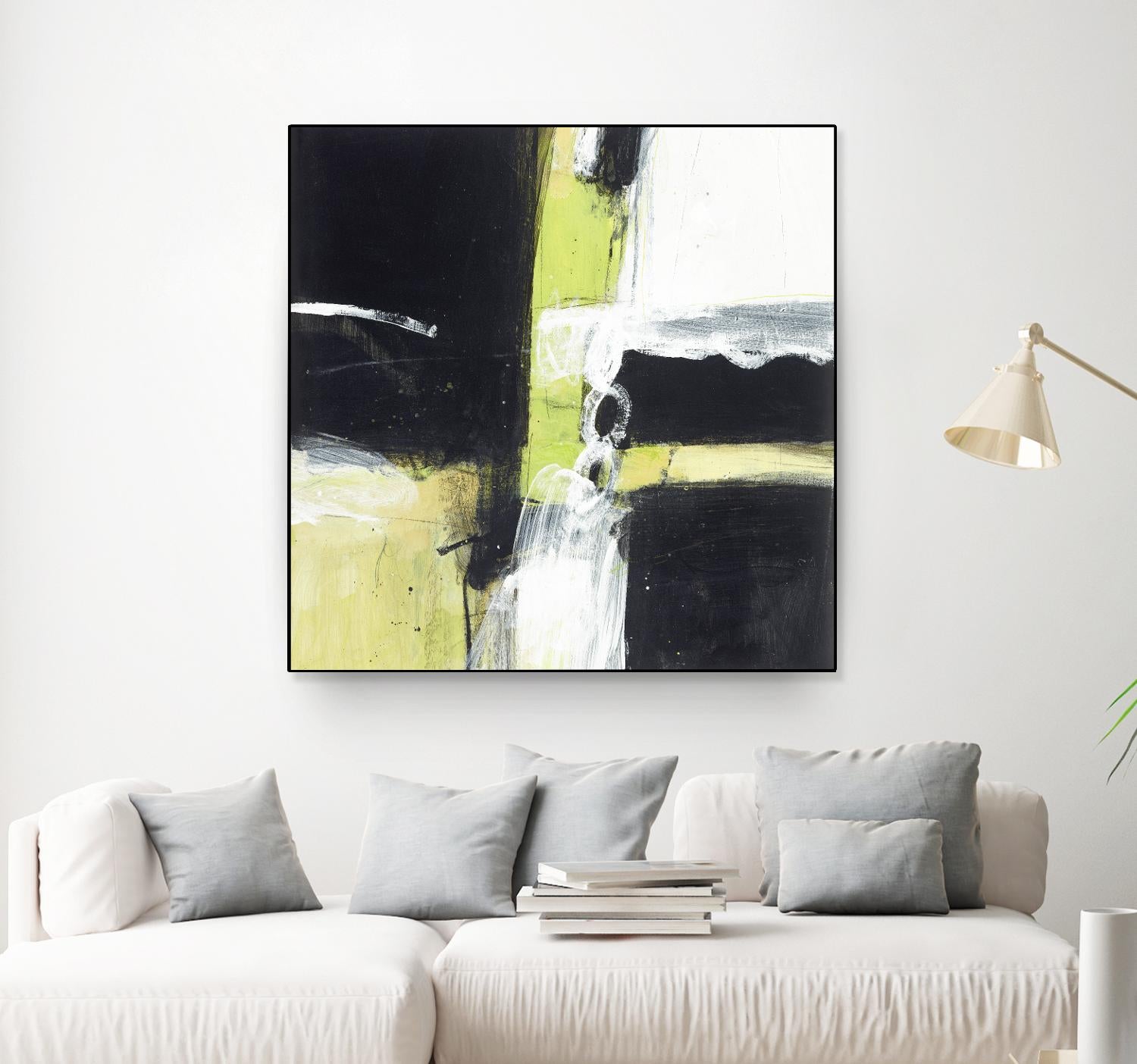 Confluence D by JB Hall on GIANT ART - green abstract