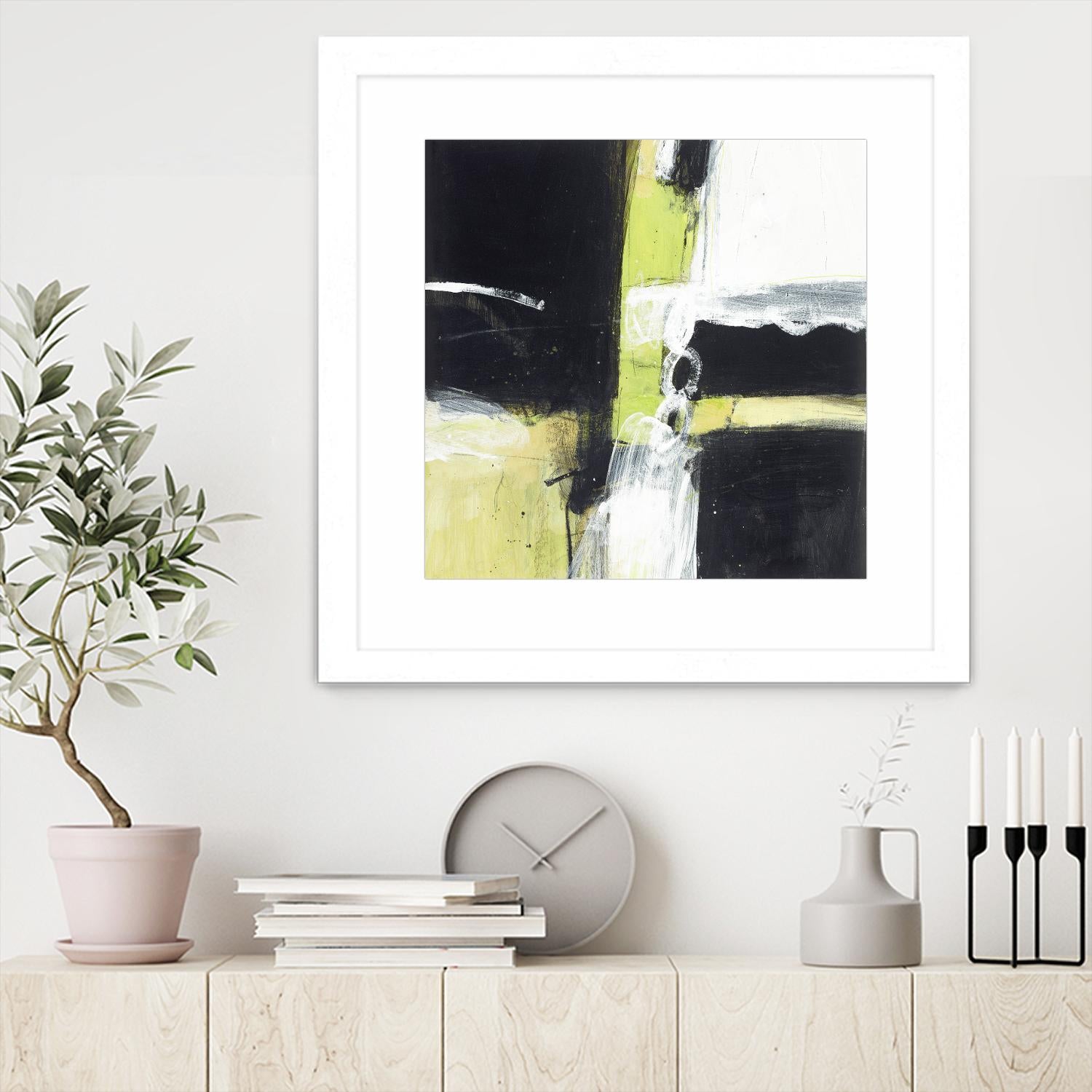 Confluence D by JB Hall on GIANT ART - green abstract