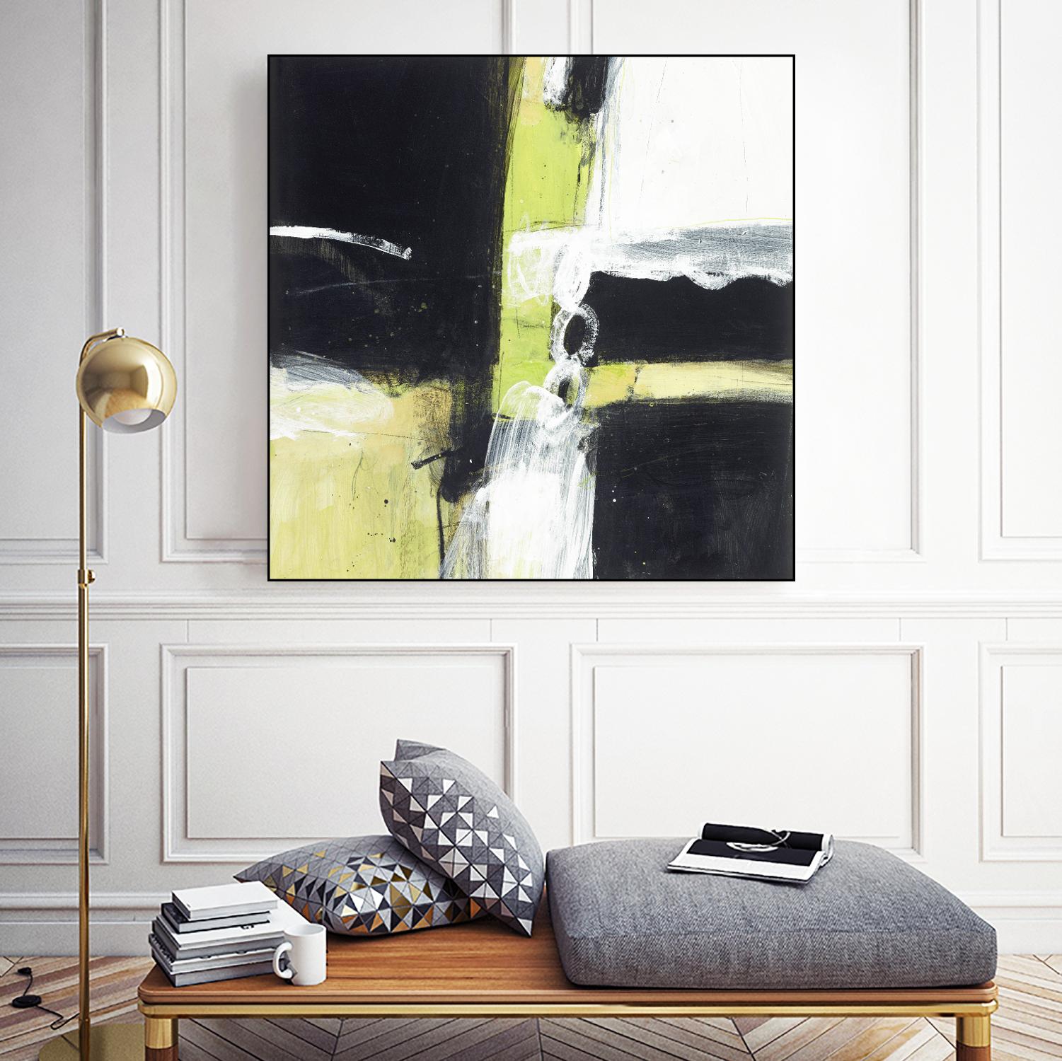 Confluence D by JB Hall on GIANT ART - green abstract