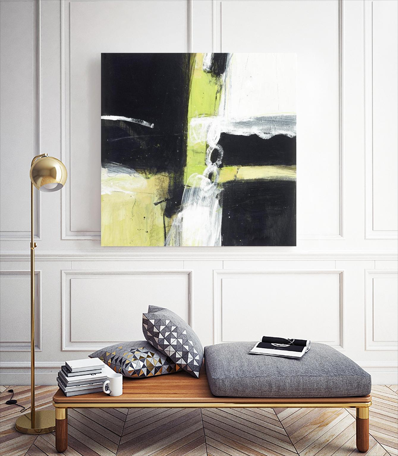 Confluence D by JB Hall on GIANT ART - green abstract