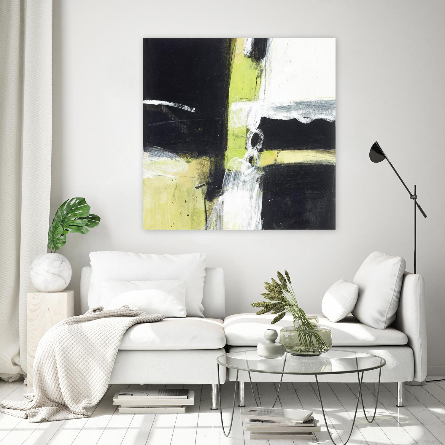 Confluence D by JB Hall on GIANT ART - green abstract