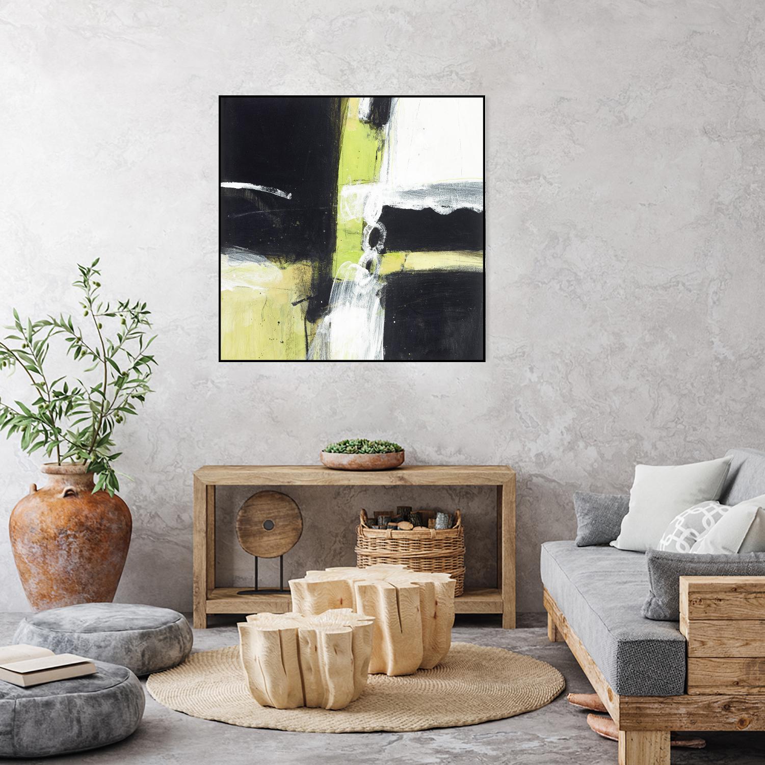 Confluence D by JB Hall on GIANT ART - green abstract