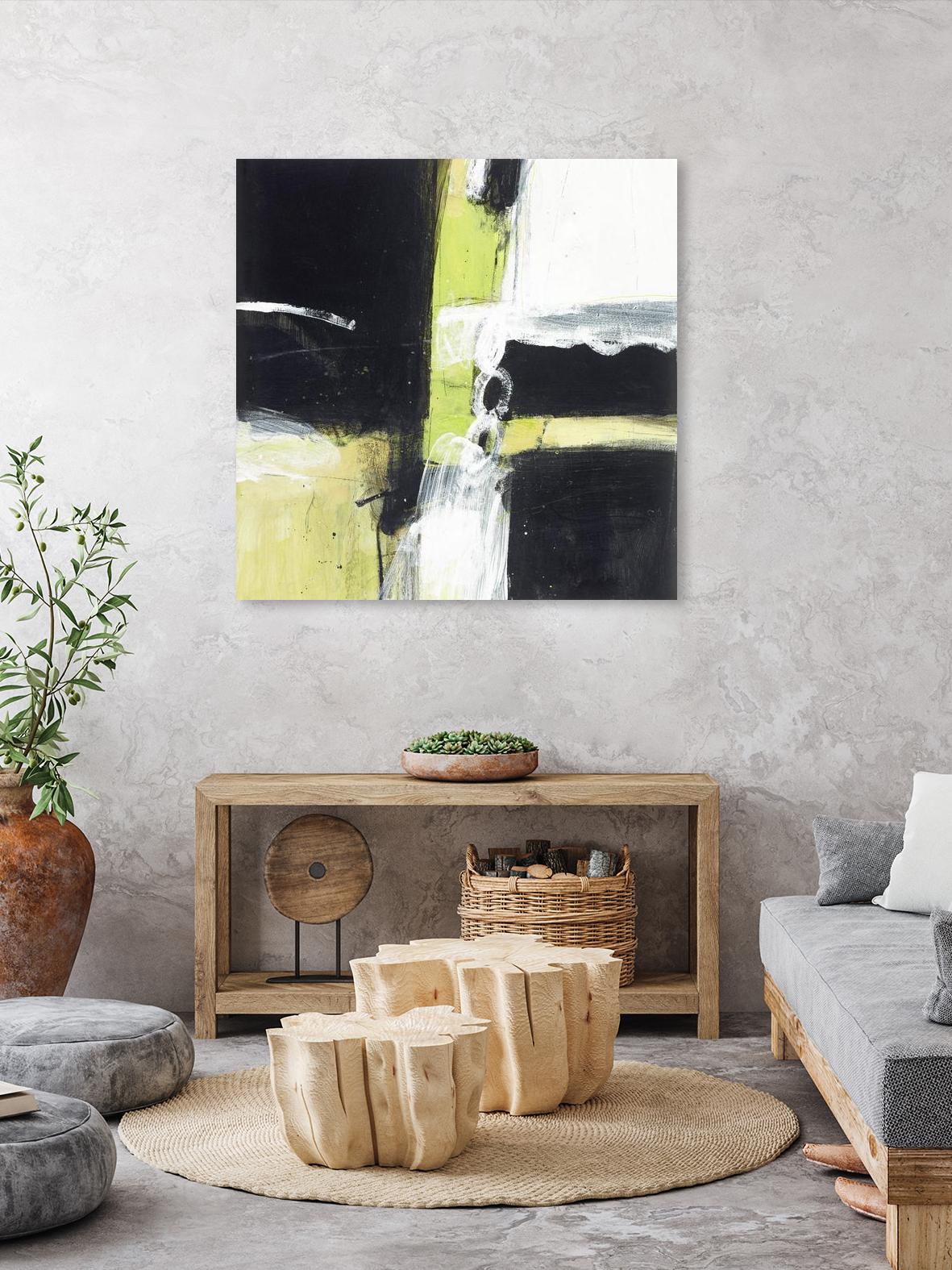 Confluence D by JB Hall on GIANT ART - green abstract